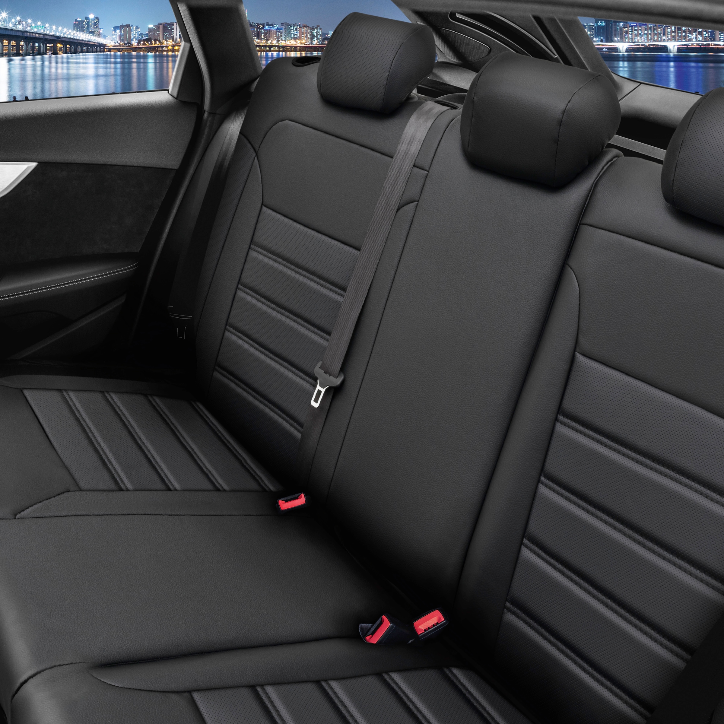 WALSER Autositzbezug »Robusto«, (1 Rücksitzbankbezug Sportsitze), Audi Avant A4 8WD (8W5 kaufen für B9) 08/2015-Heute passgenau für