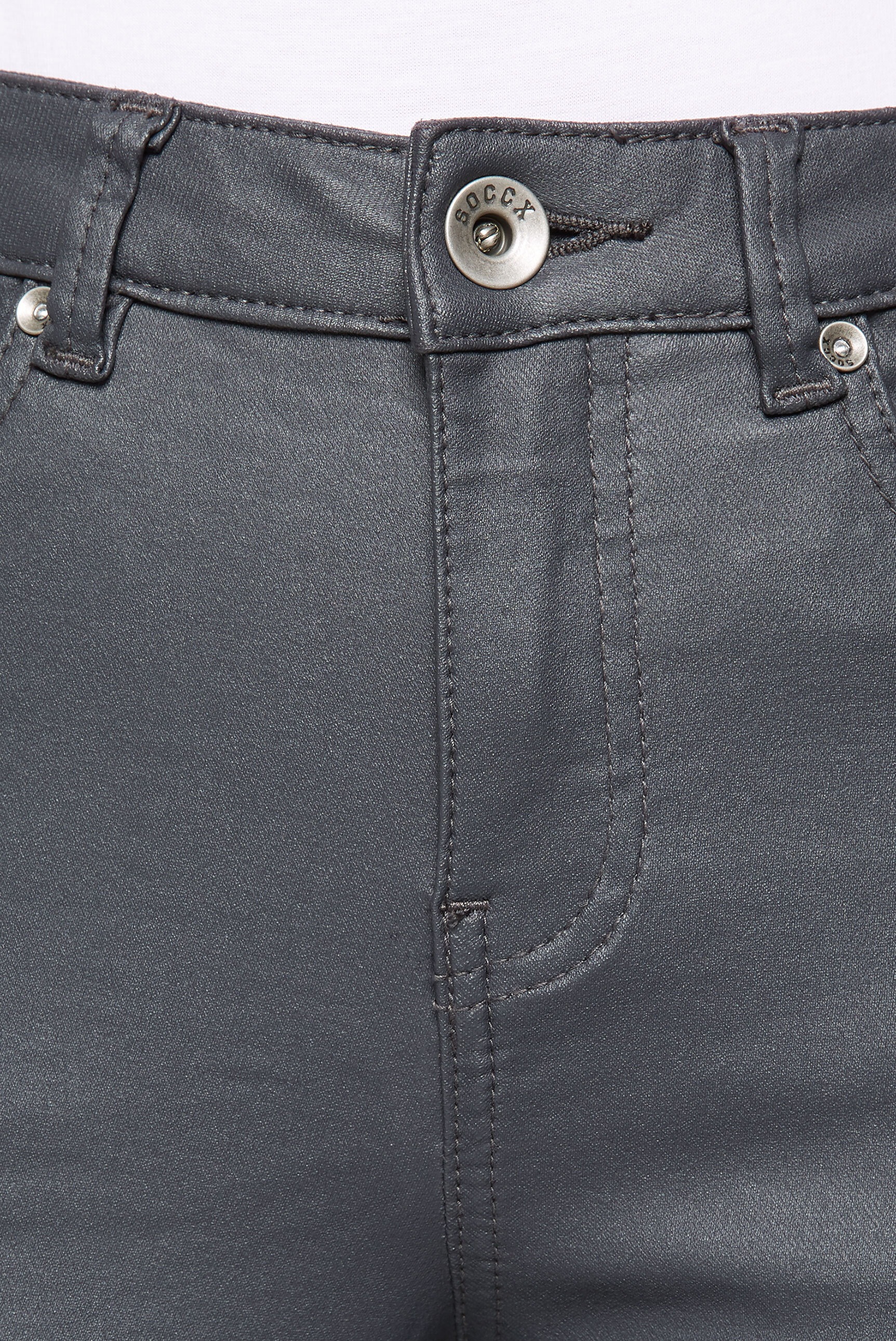 SOCCX Slim-fit-Jeans, mit Schlitz im Saum