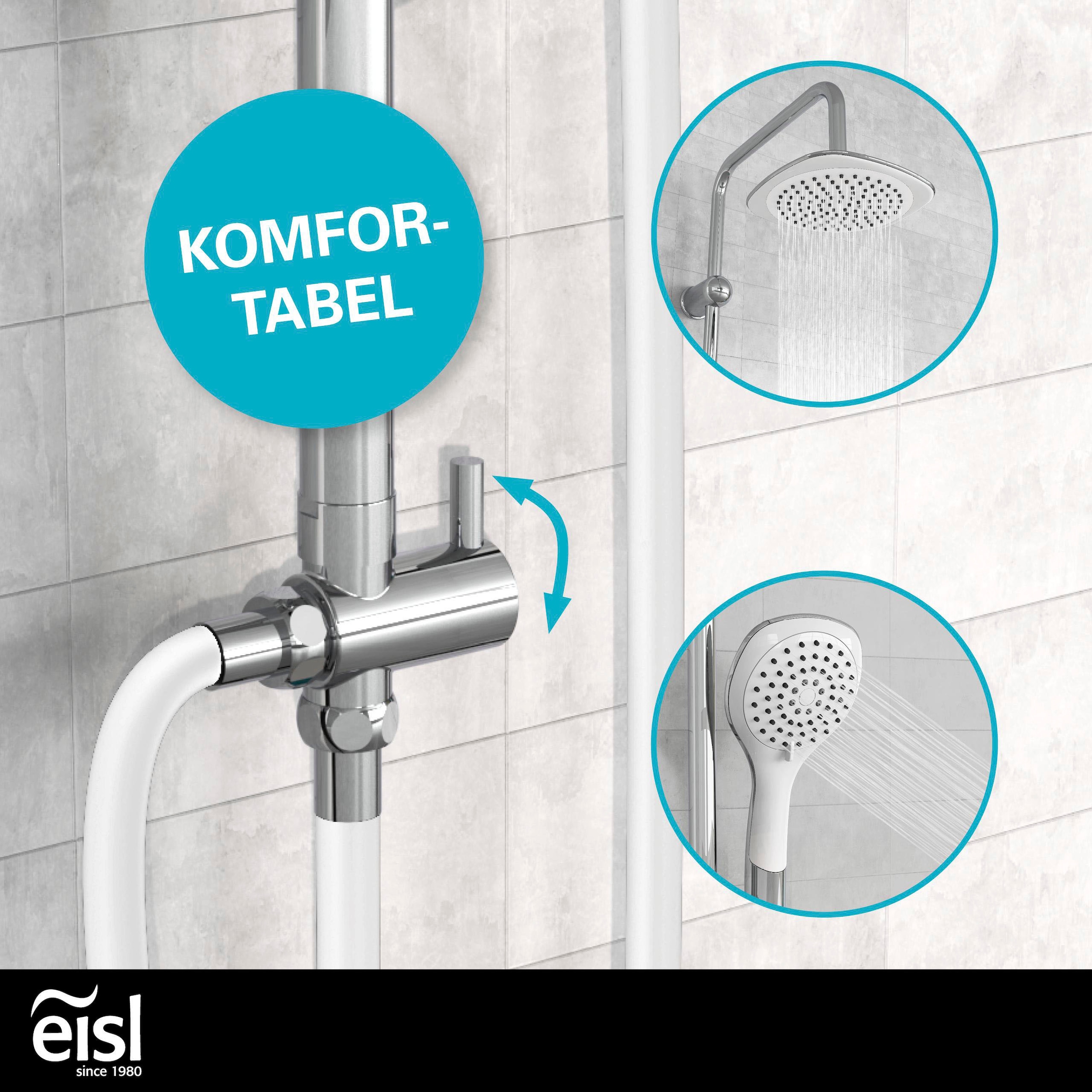 Eisl Brausegarnitur »DUSCHTRAUM« 3-fach verstellbare Wellness Handbrause mit Antikalk-Noppen