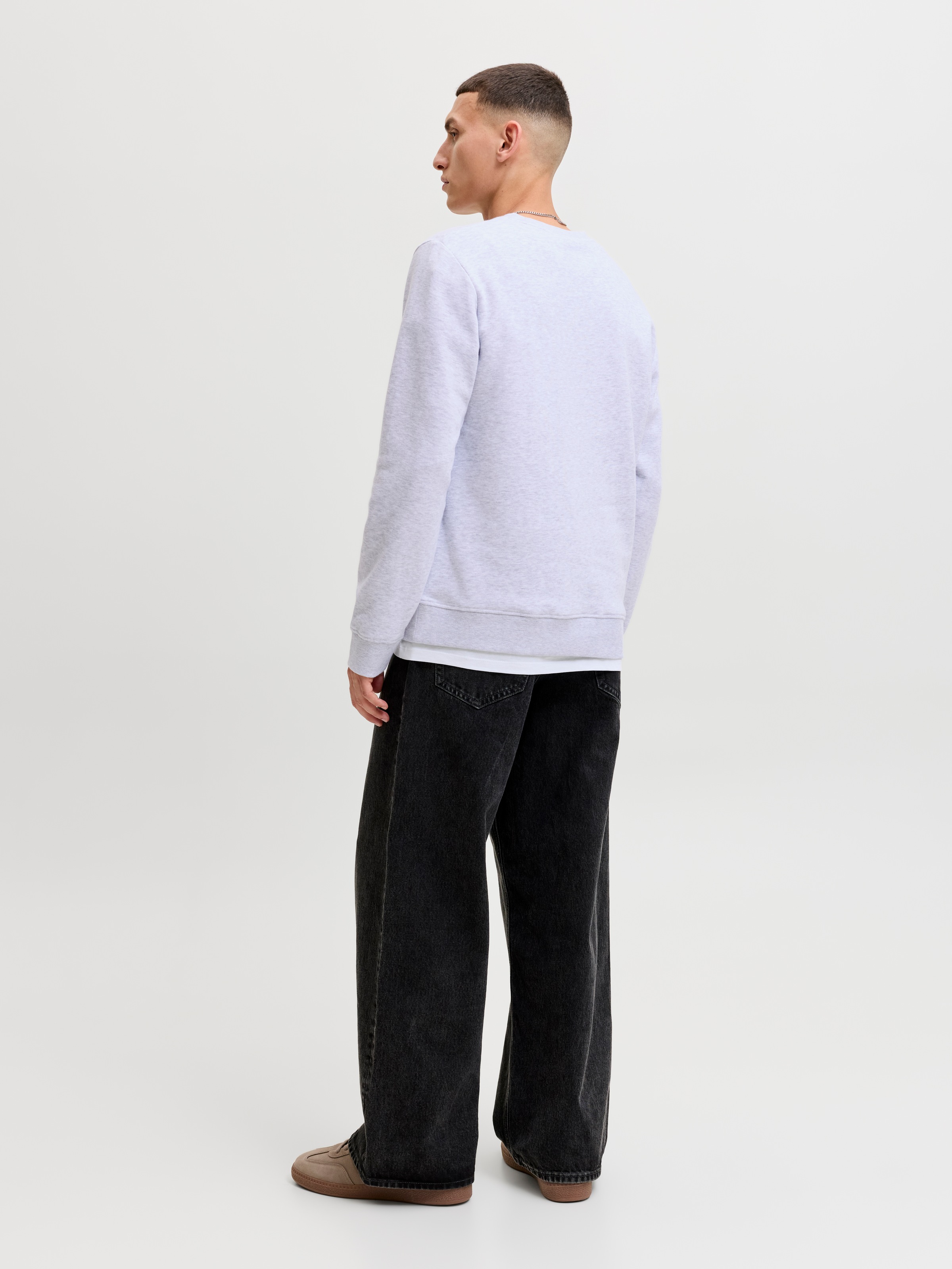 Jack & Jones Sweatshirt »JJAERO SWEAT CREW NECK«, Materialmix, regular fit
