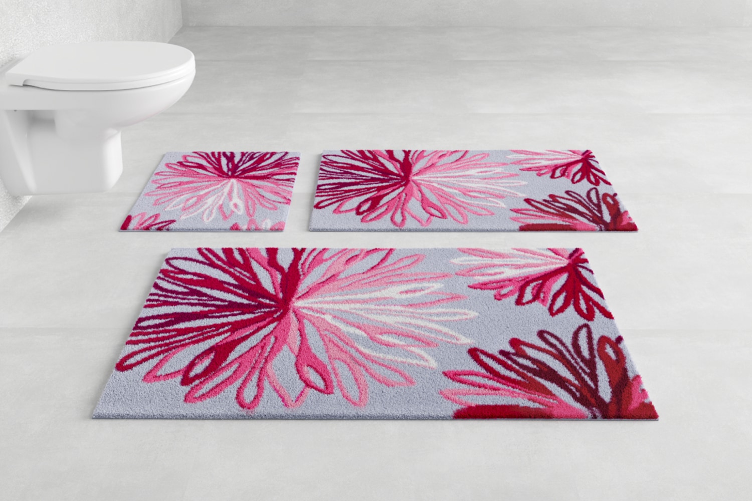 Grund Badematte »Art« Höhe 20 mm rutschhemmend beschichtet fußbodenheizungsgeeignet florales Muster, elegante Badematte
