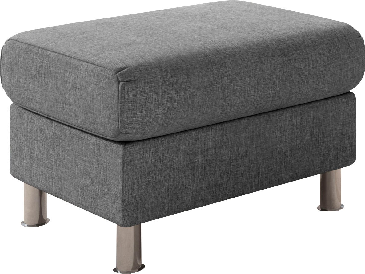 TRENDMANUFAKTUR Hocker »Rondo II zeitlos und bequem« wahlweise mit komfortablem Federkern, frei im Raum stellbar