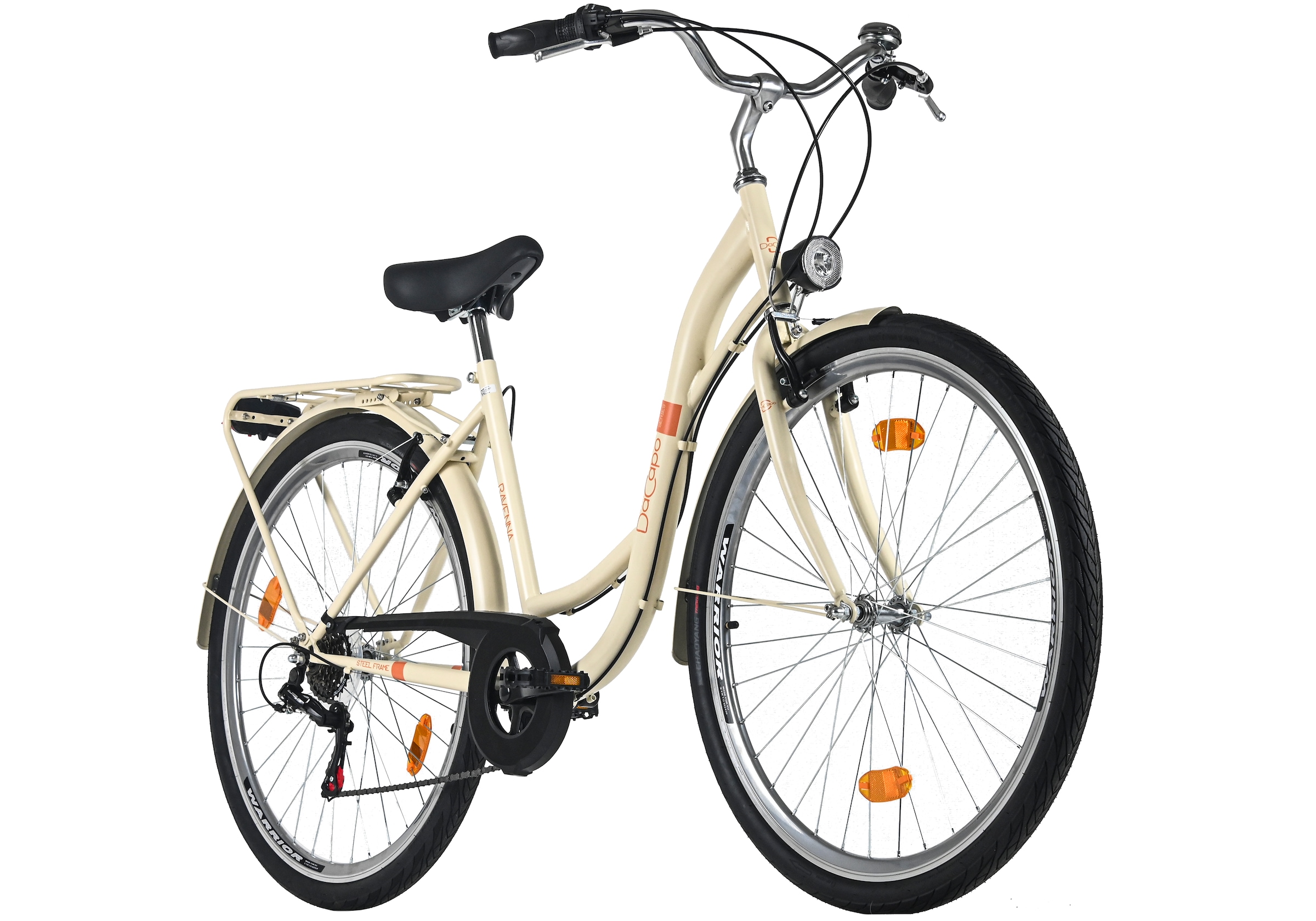 Dacapo Trekkingrad »Damen 28'' Ravenna 6 Beige 6 Gänge RH 48 cm« 6 Gang Shimano Tourney Schaltwerk Kettenschaltung