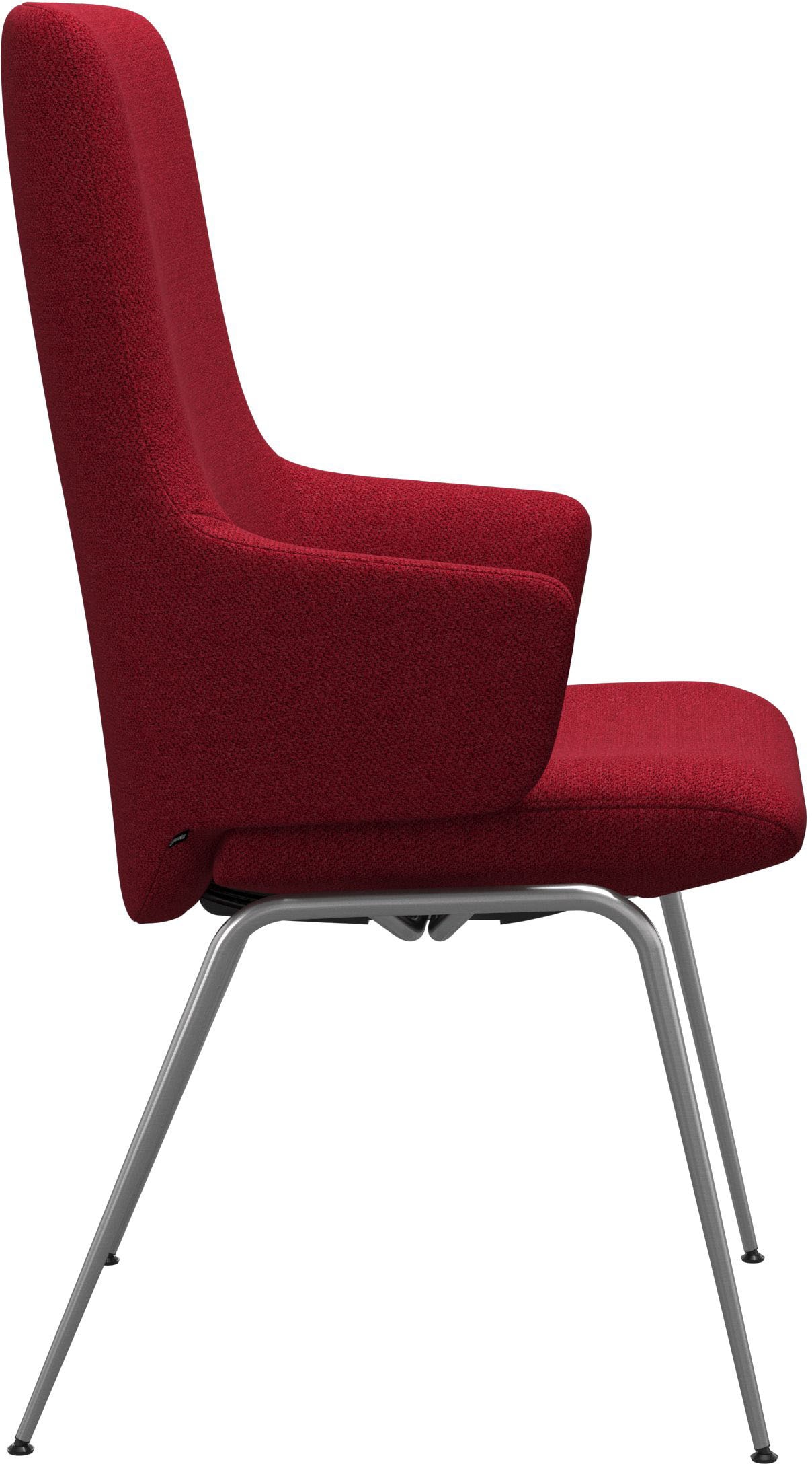 Stressless® Polsterstuhl »Laurel«, ROHLEDER Stoff Q2 FARON, High Back mit Armlehne, Größe L, mit Beinen aus Stahl in Chrom