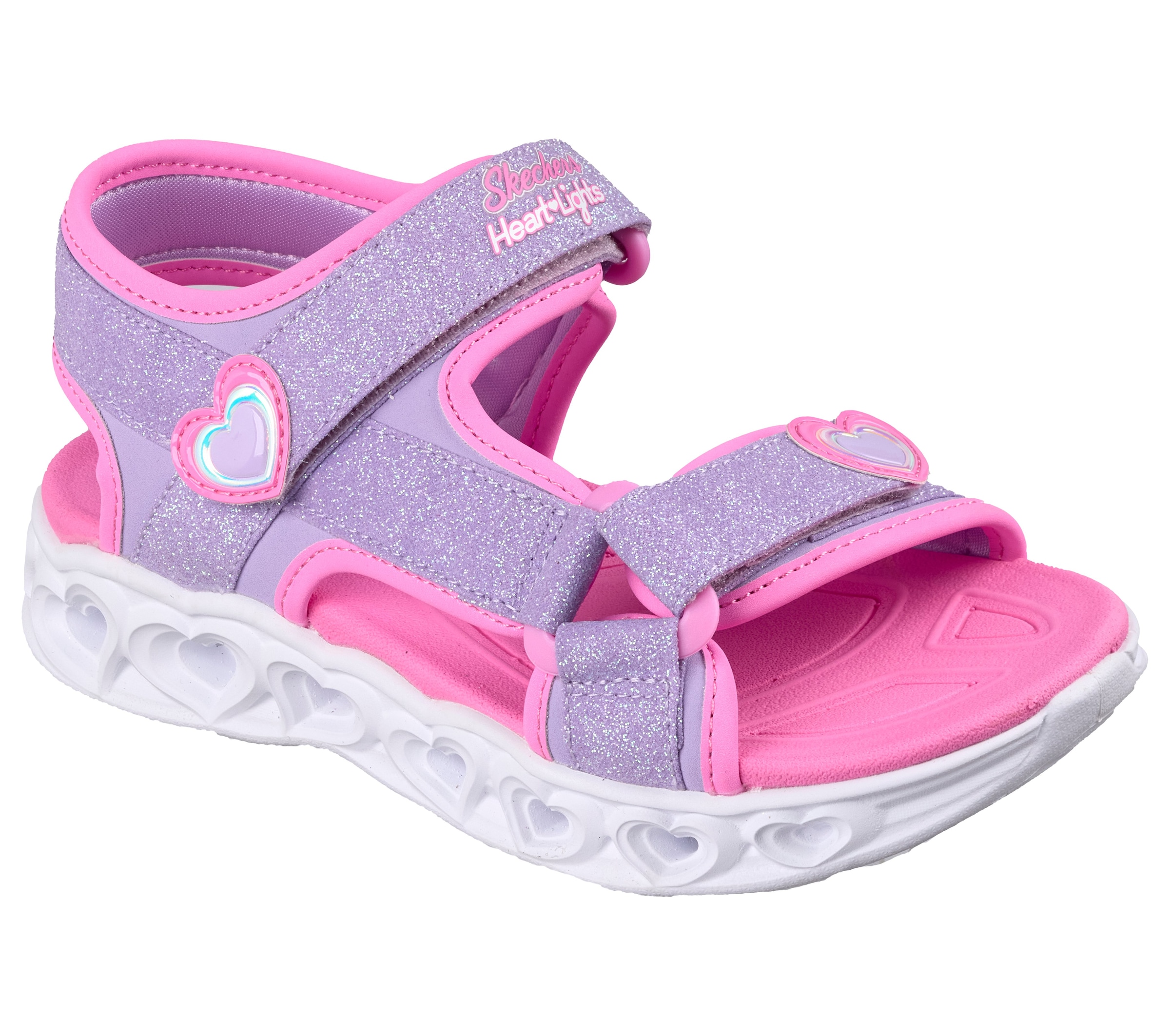 Skechers Sandale »HEART LIGHTS SANDALS«  Sommerschuh mit Klettverschluss, Größenschablone zum Download