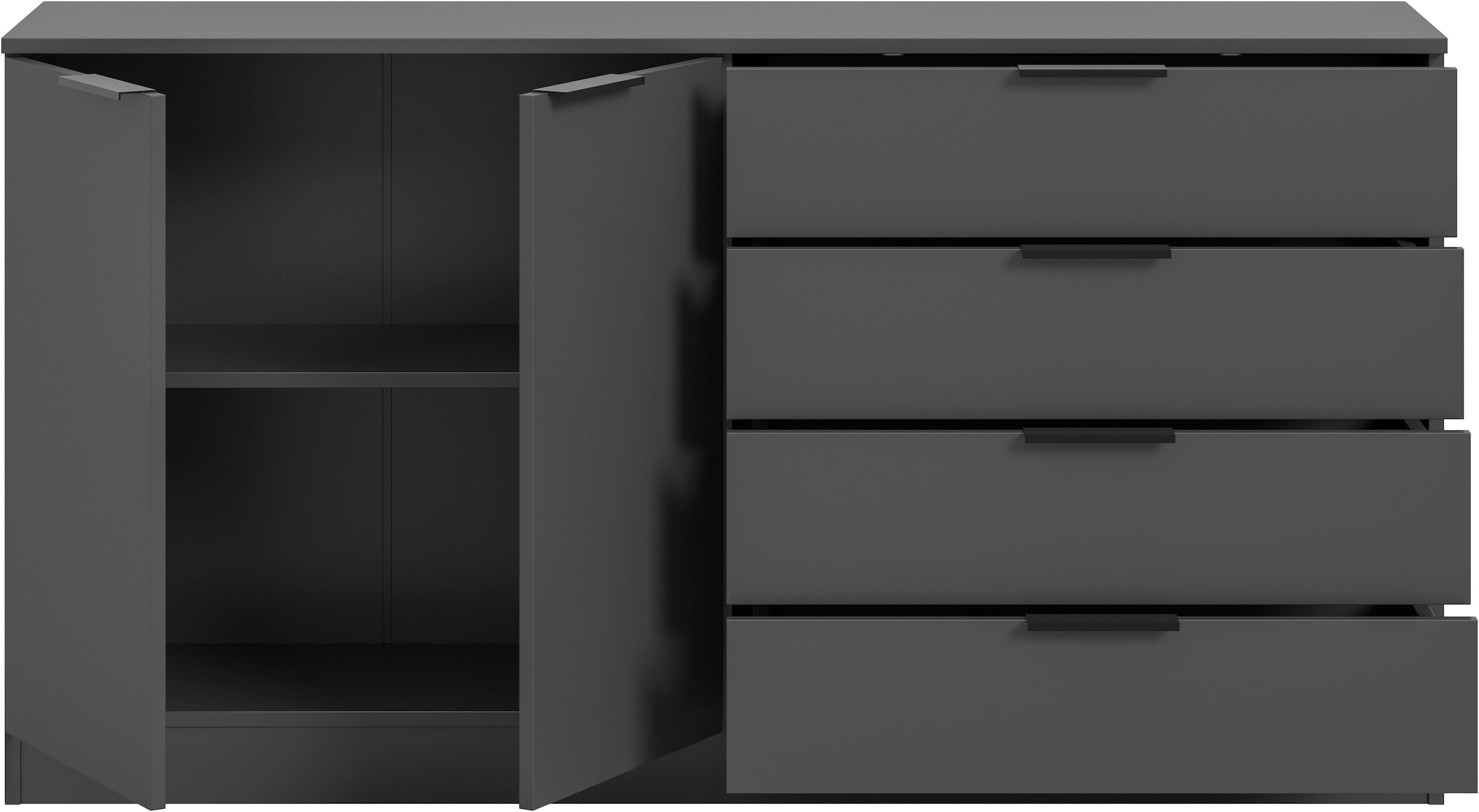 Home affaire Sideboard »SKARDE, Breite 148 cm, 4 Schubkästen, 2 Türen, viel Stauraum« in verschiedenen Farben und Breiten erhältlich, individuell einsetzbar,  Kommode, Anrichte, Schubkastenkommode, Schuhschrank, Schrank