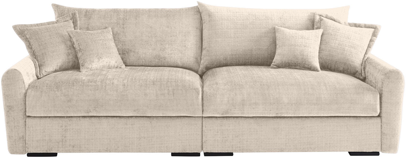 Home affaire Big-Sofa »Finca XL, B: 190 cm« 4 Zierkissen, Mega-Sofa, in Cord oder Chenille-Struktur, Federkern