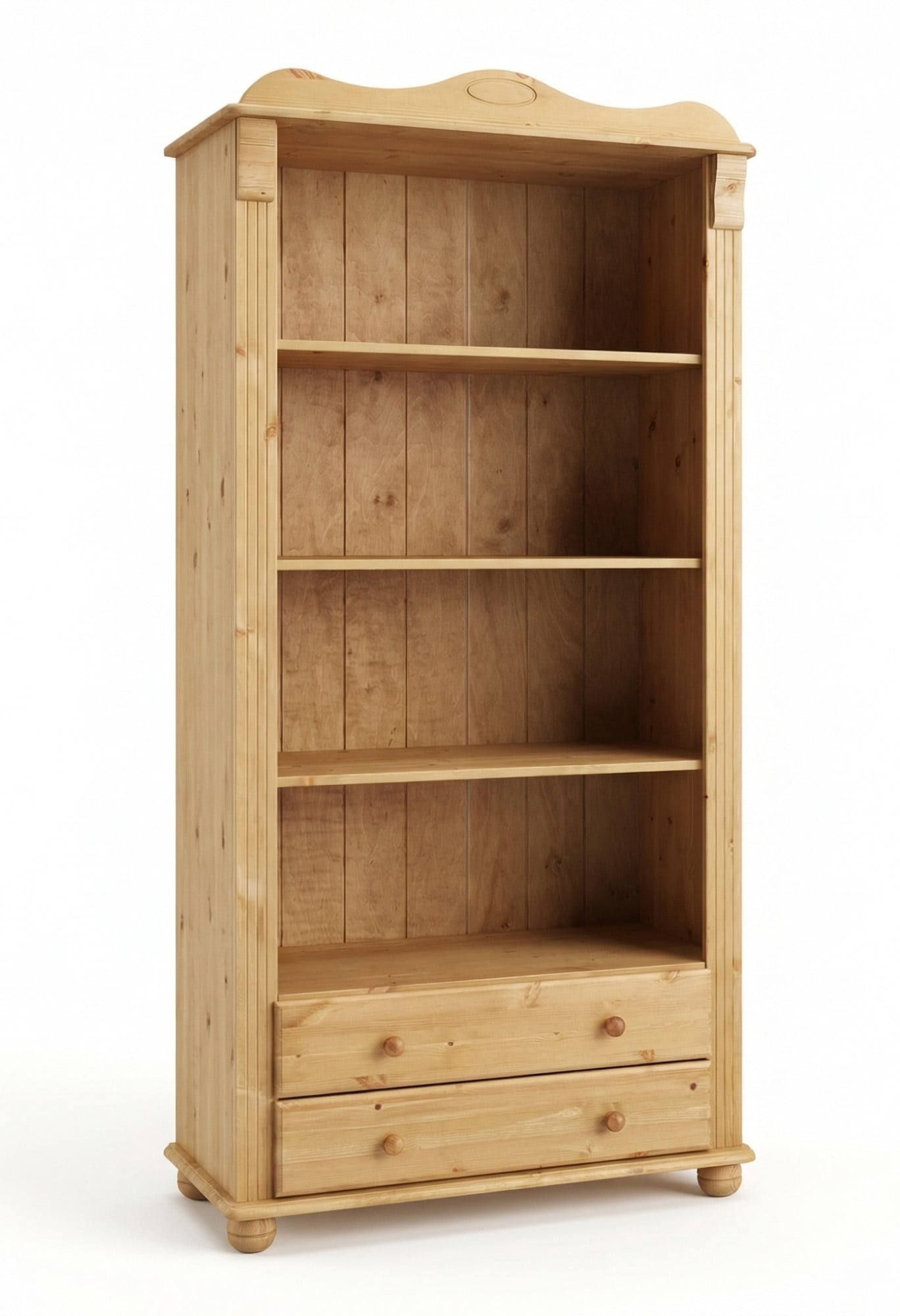 OTTO home Bücherregal »Adele, Standregal, Regal« B/T/H:,  aus massiver Kiefer, Breite 92 cm, mit 2 Schubladen, FSC®