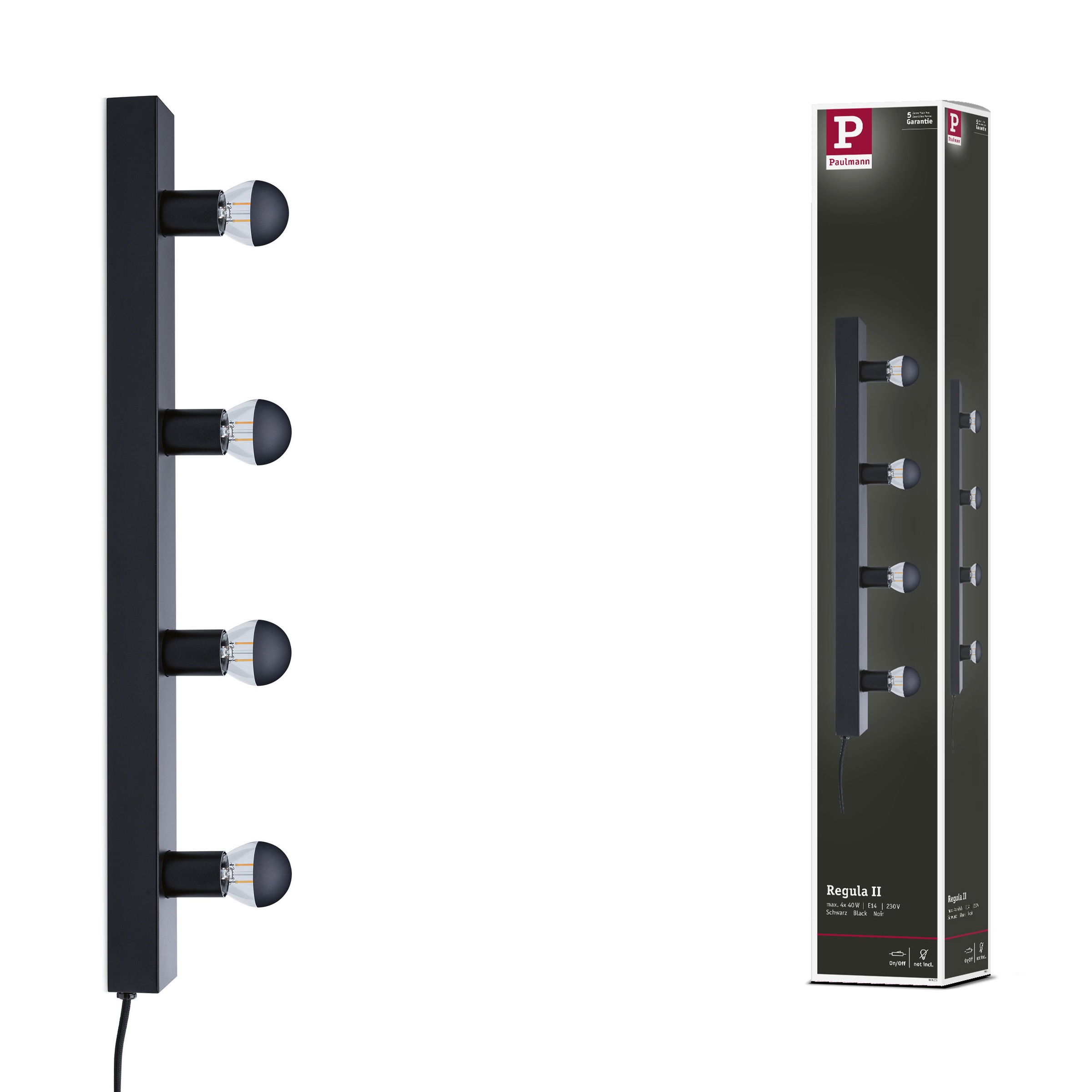 Paulmann Spiegelleuchte »Spiegelleuchte E14 230V max. 4x40W dimmbar«, 4 fla günstig online kaufen