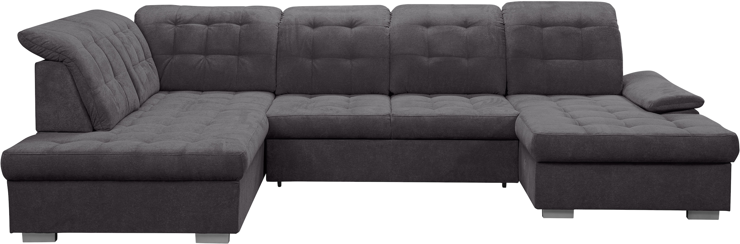 WERK2 Wohnlandschaft »Kordula-New U-Form«, Sofa in U-Form mit Schlaffunktion & Bettkasten, Schlafcouch