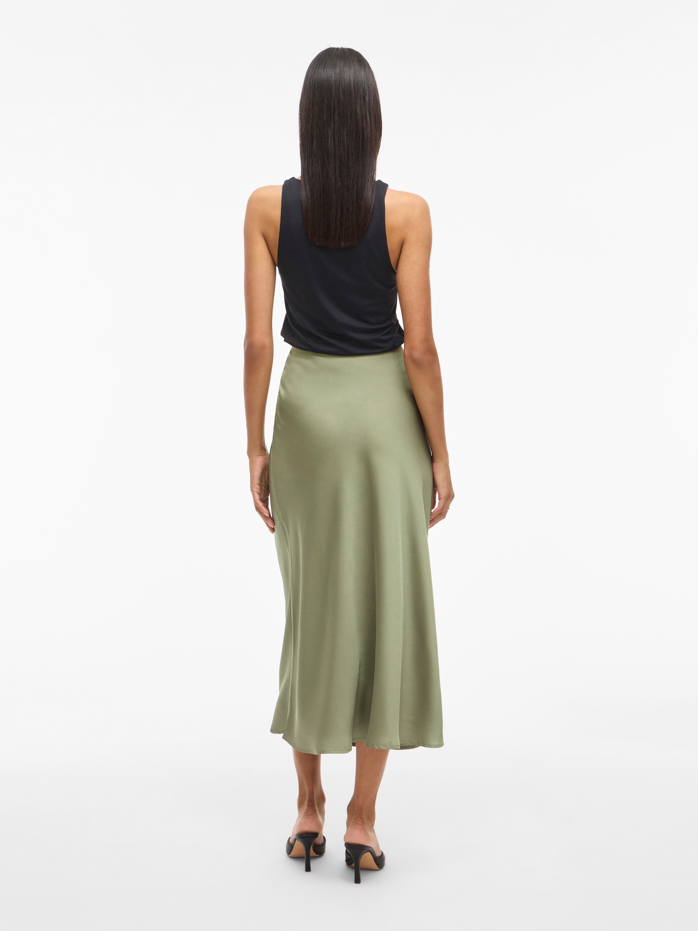 Vila Maxirock »VIELLETTE HW LONG SKIRT - NOOS« Kunstfaser