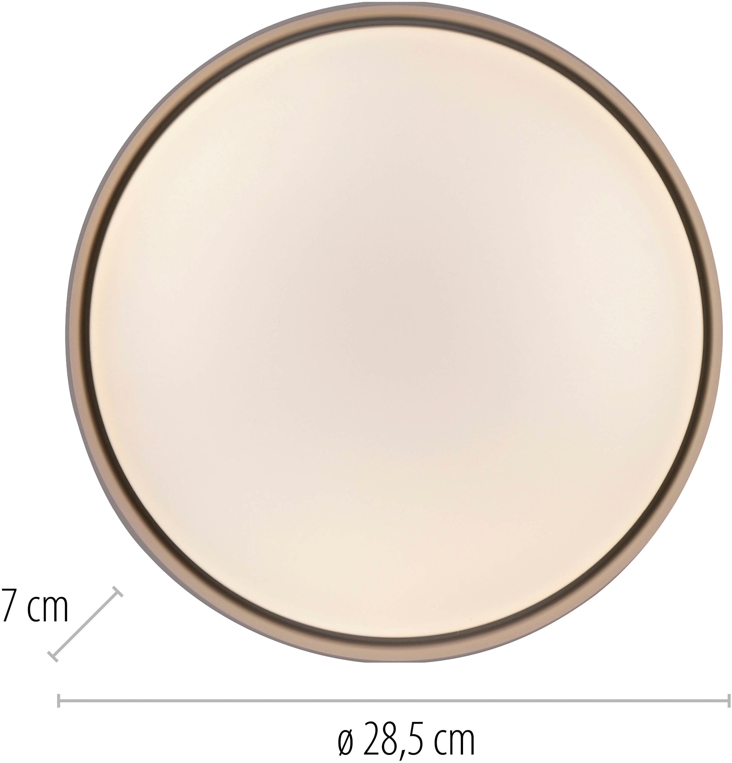SCHÖNER WOHNEN-Kollektion LED Deckenleuchte »TAVOLI« LED-Board 1 Stk. warmweiß - kaltweiß SCHÖNER WOHNEN Kollektion, CCT 2700-6500K, IR-Fernbedienung, Dimmbar