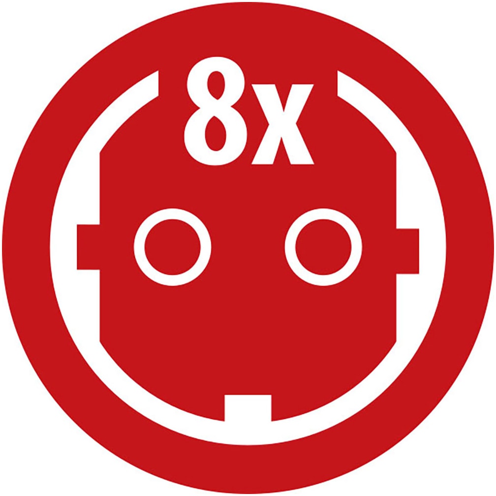 Brennenstuhl Steckdosenleiste »Steckdosenturm 8-fach« 11-fach (Ein- / Ausschalter | Klappendeckel | USB-Anschlüsse Kabellänge 2 m)