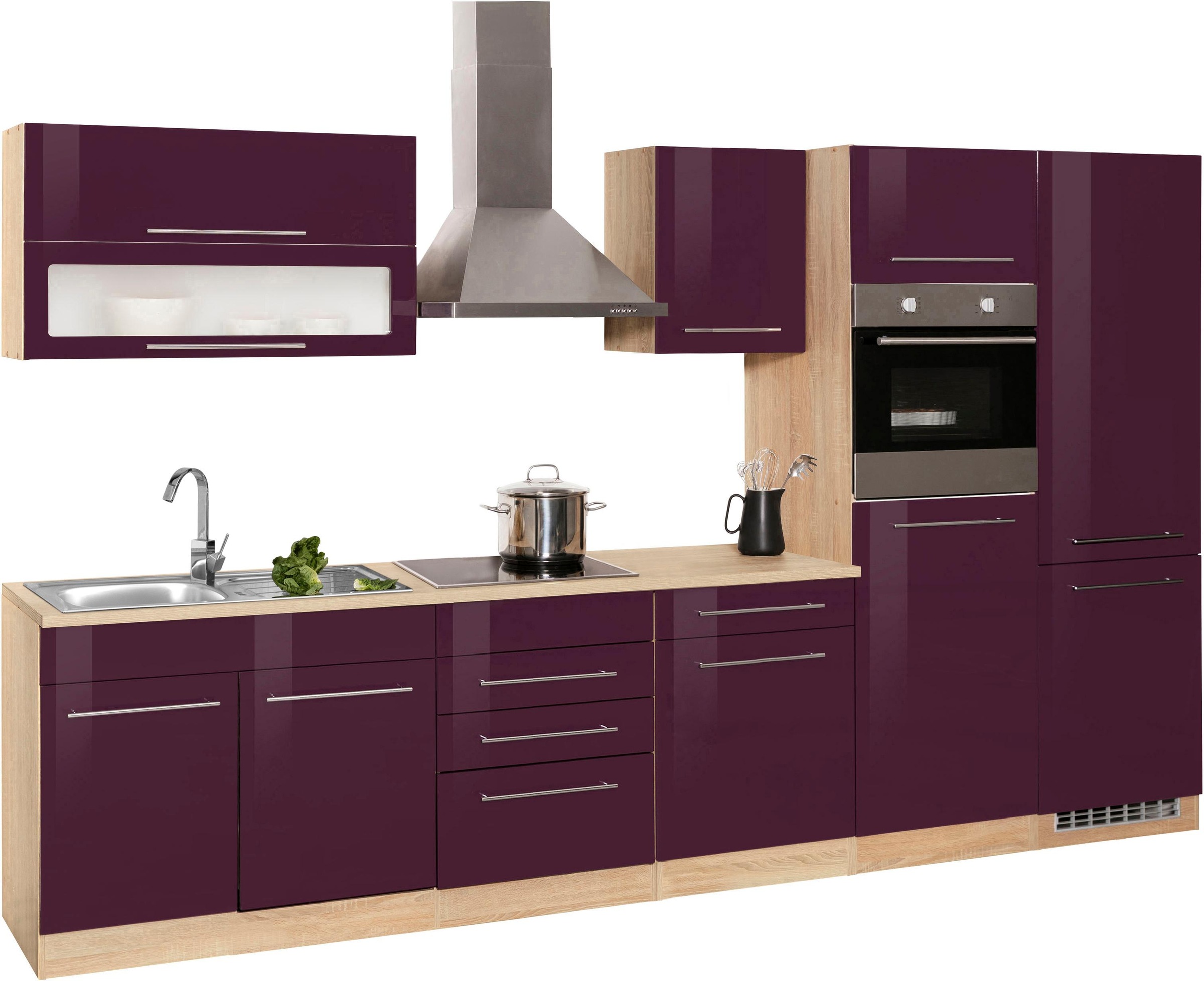KOCHSTATION Küchenzeile »KS-Eton«, ohne E-Geräte, Breite 330 cm