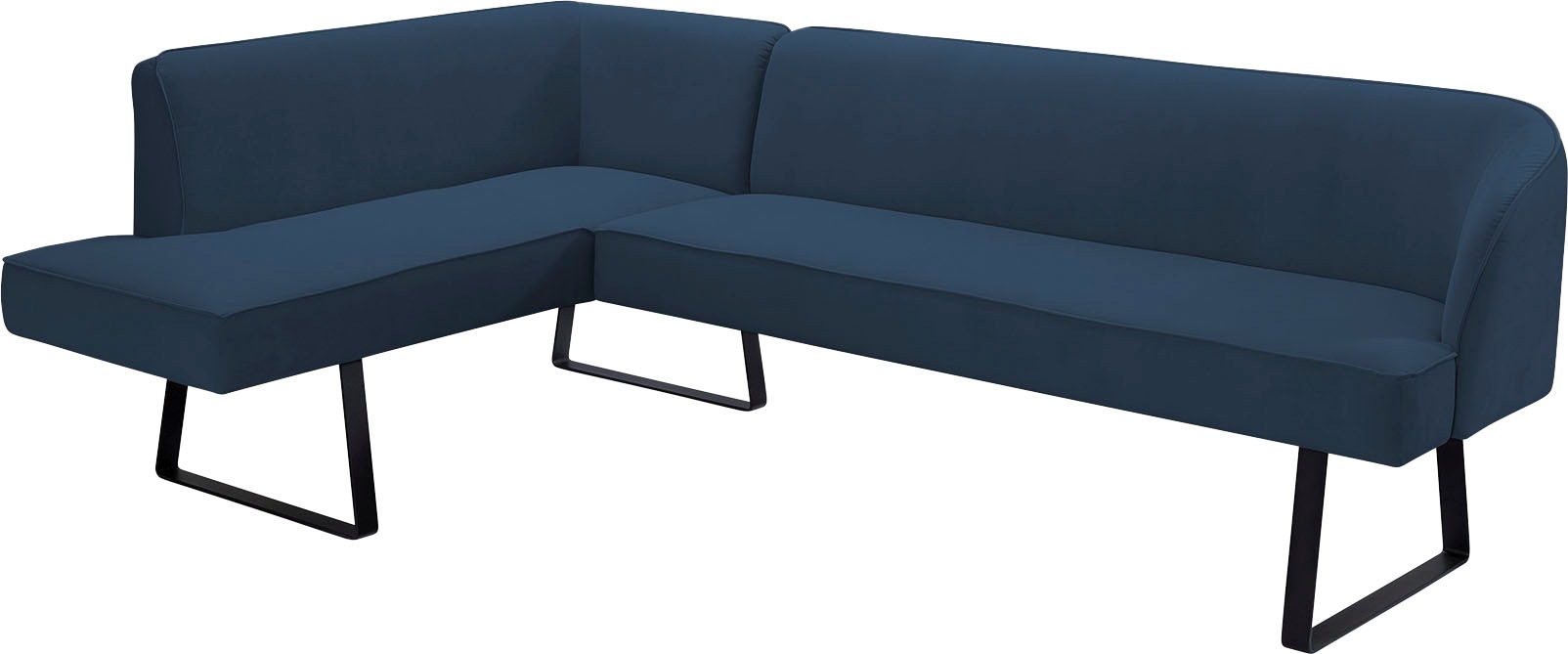 exxpo - sofa fashion Eckbank »Americano«, mit Keder und Metallfüßen, Bezug in verschiedenen Qualitäten