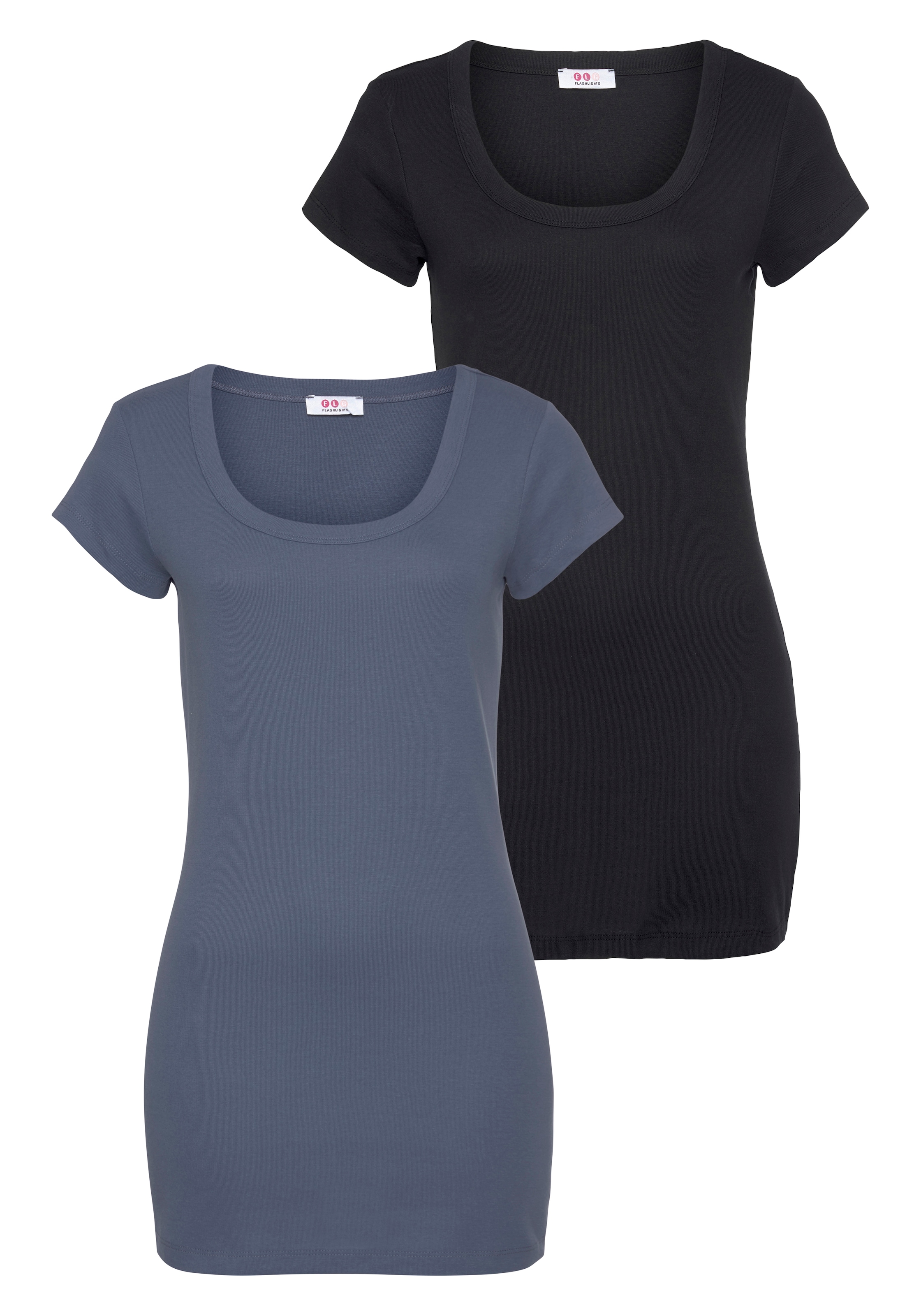 Flashlights T-Shirt, (Packung, 2er-Pack), in Longform im Online-Shop  bestellen | T-Shirts