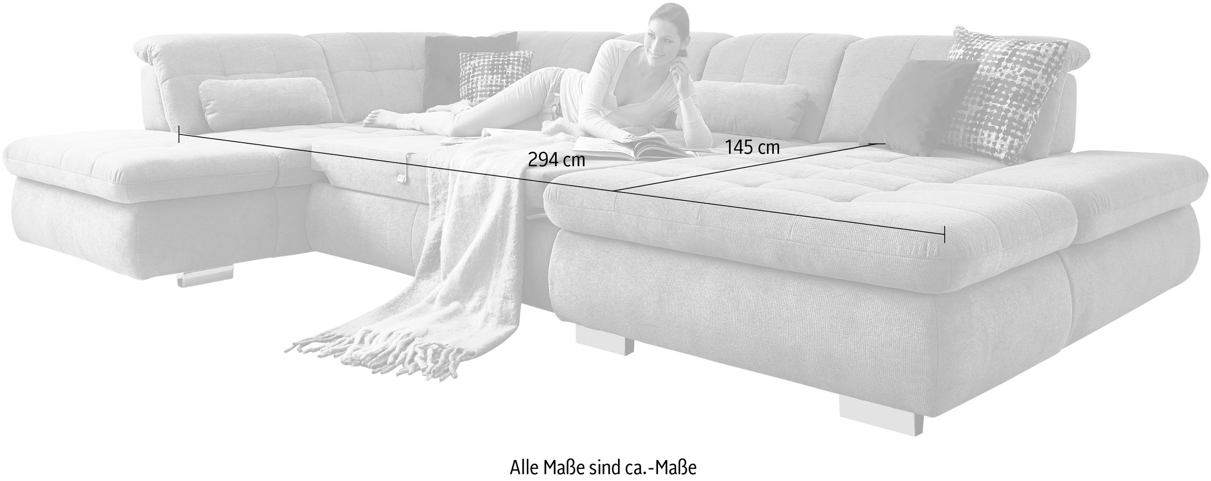 »MP-IN17004«, wahlweise Bettfunktion, online Die kaufen Sitztiefen- mit PlanBar Ecksofa und Kopfteilverstellung
