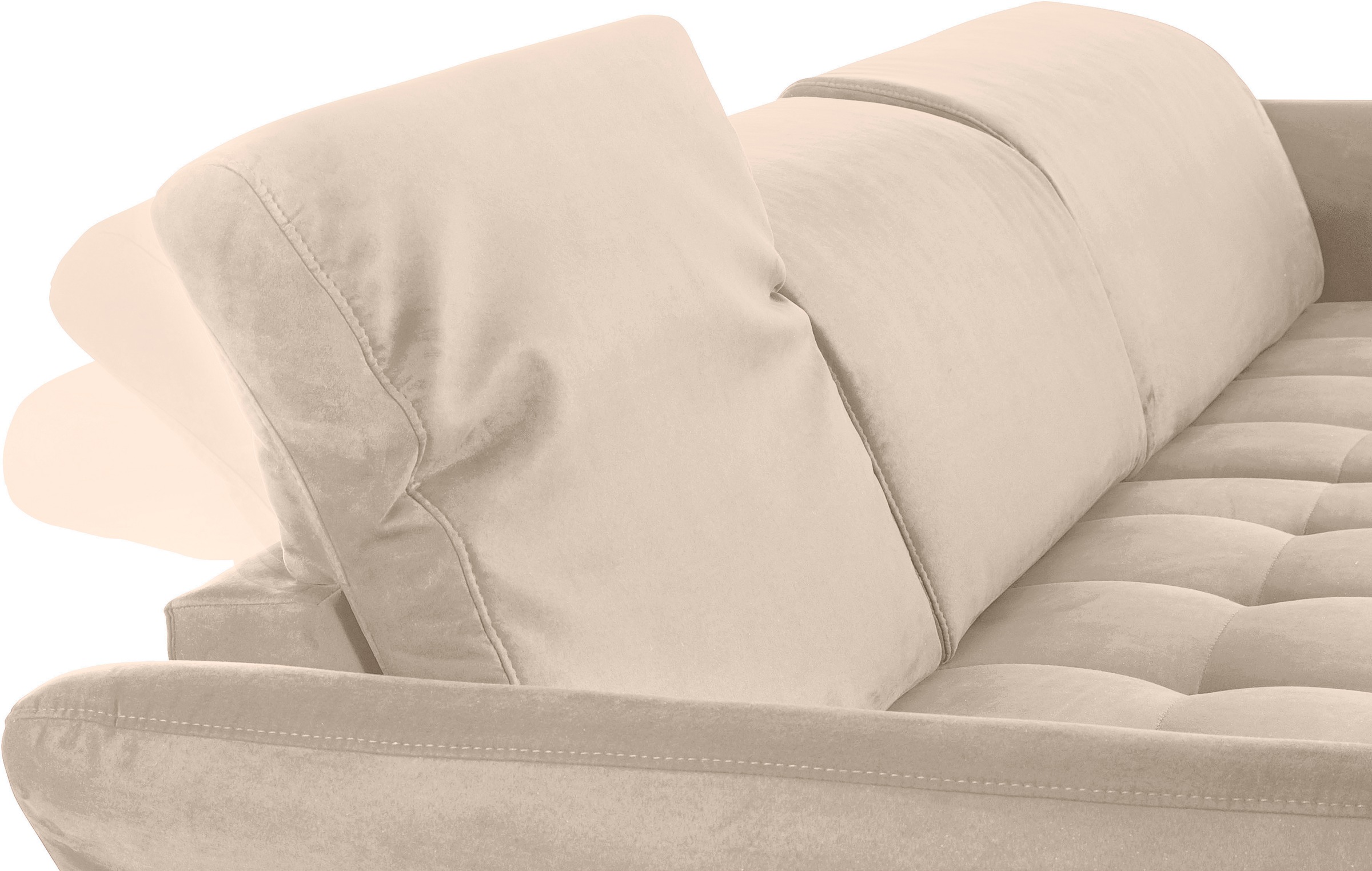 INOSIGN Ecksofa »Fresh L-Form«, Federkern, wahlweise Kopfteilverstellung und motorischer Vorziehsitz