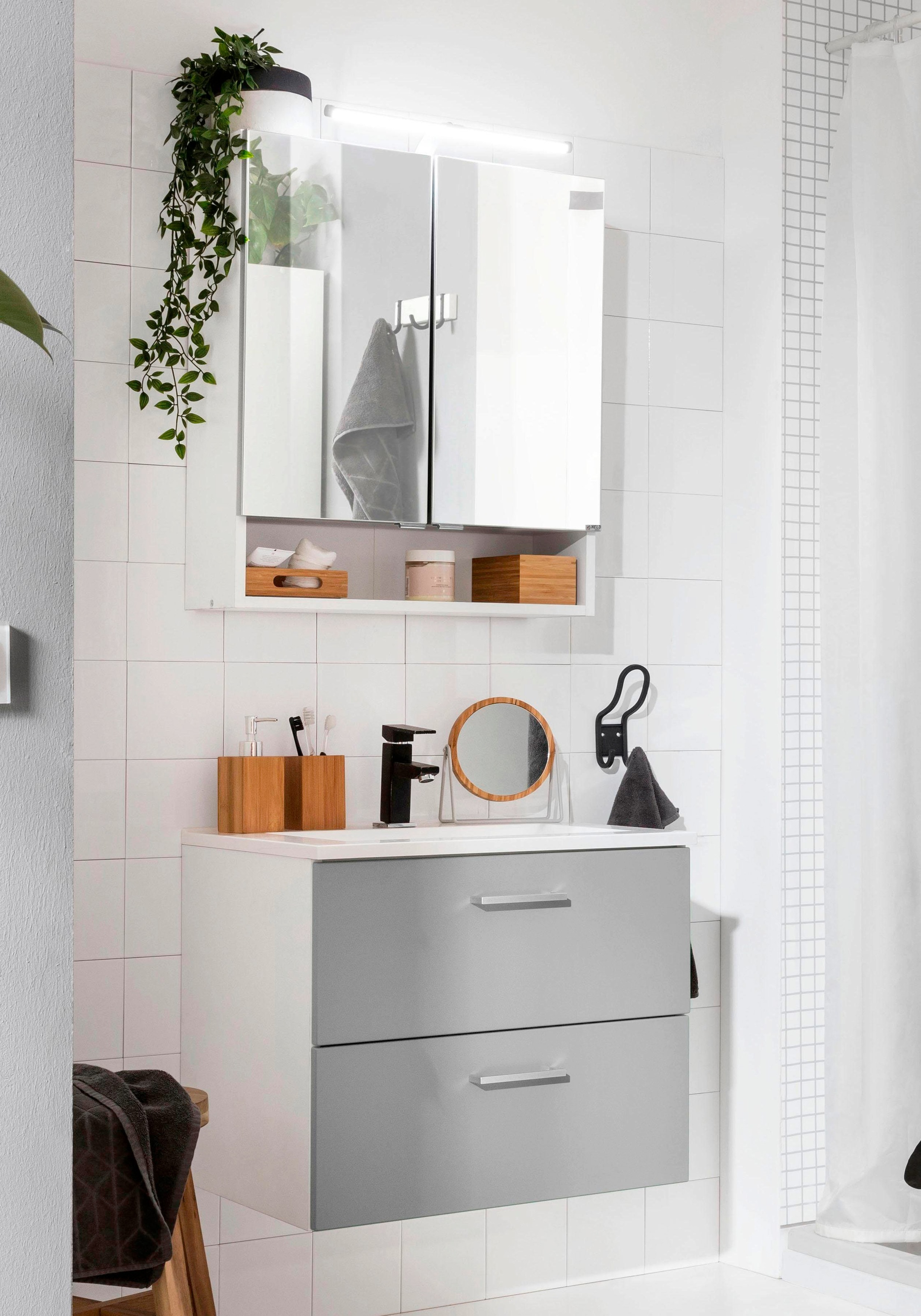 welltime Badmöbel-Set »Ribera«, (2 St.), Spiegelschrank Breite 60 cm, Wasch günstig online kaufen