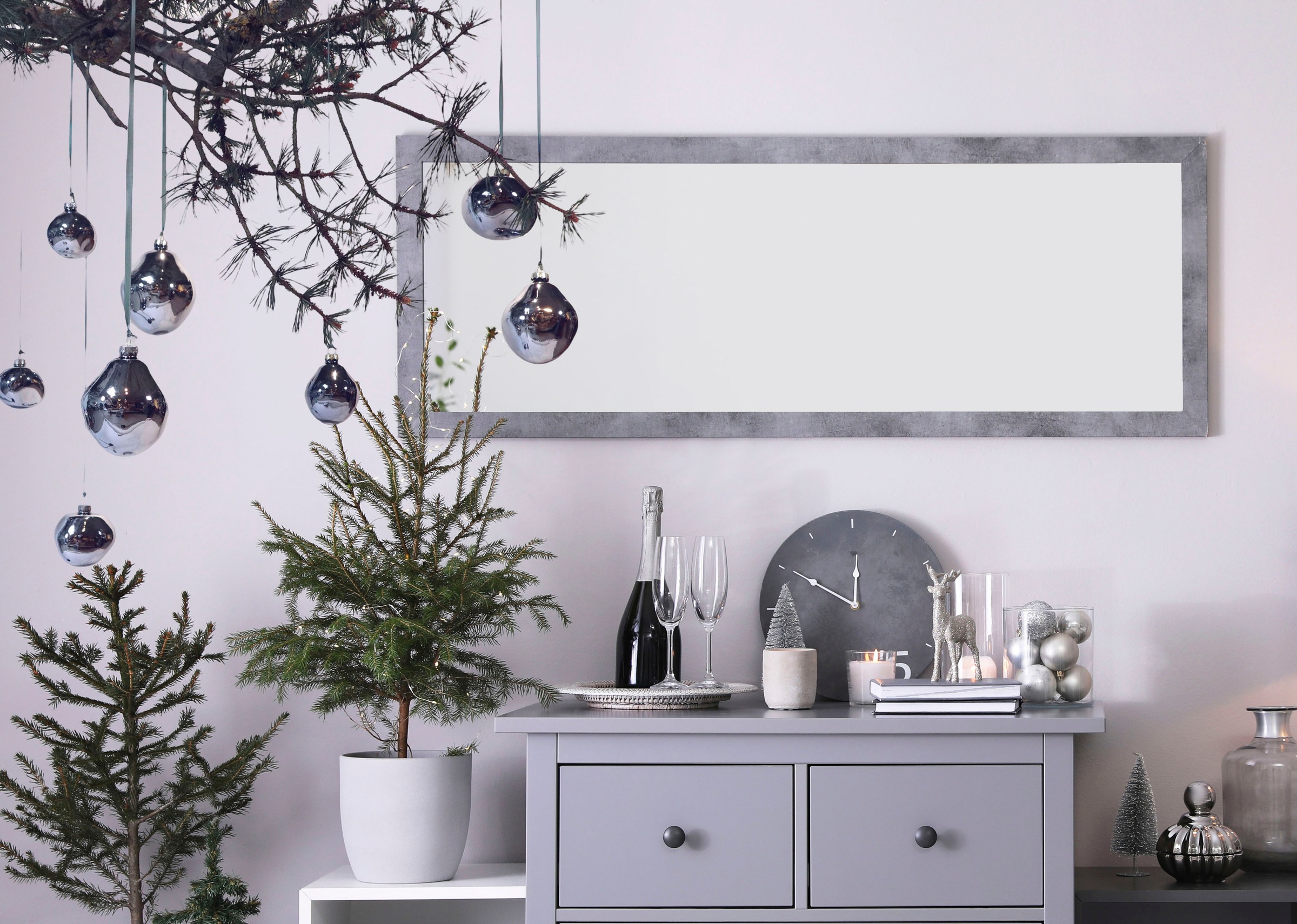 Leonique Weihnachtsbaumkugel »Birdelle glänzend, Weihnachtsdeko, Christbaumschmuck, Christbaumkugeln«, (Set, 3 St.), Baumkugeln in organischer Form, Ø 10 cm, organische Kugeln aus Glas