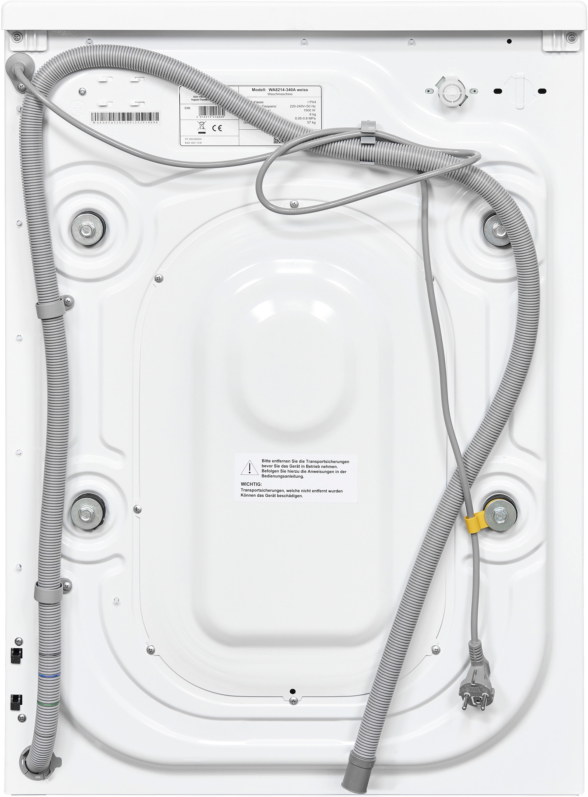 exquisit Waschmaschine »WA8214-340A«, 8 kg, 1400 U/min, Aquastop-Schlauch