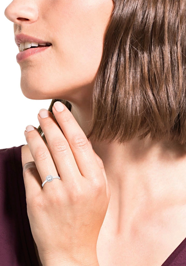 Amor Fingerring »Uni Chic«, mit Zirkonia (synth.)