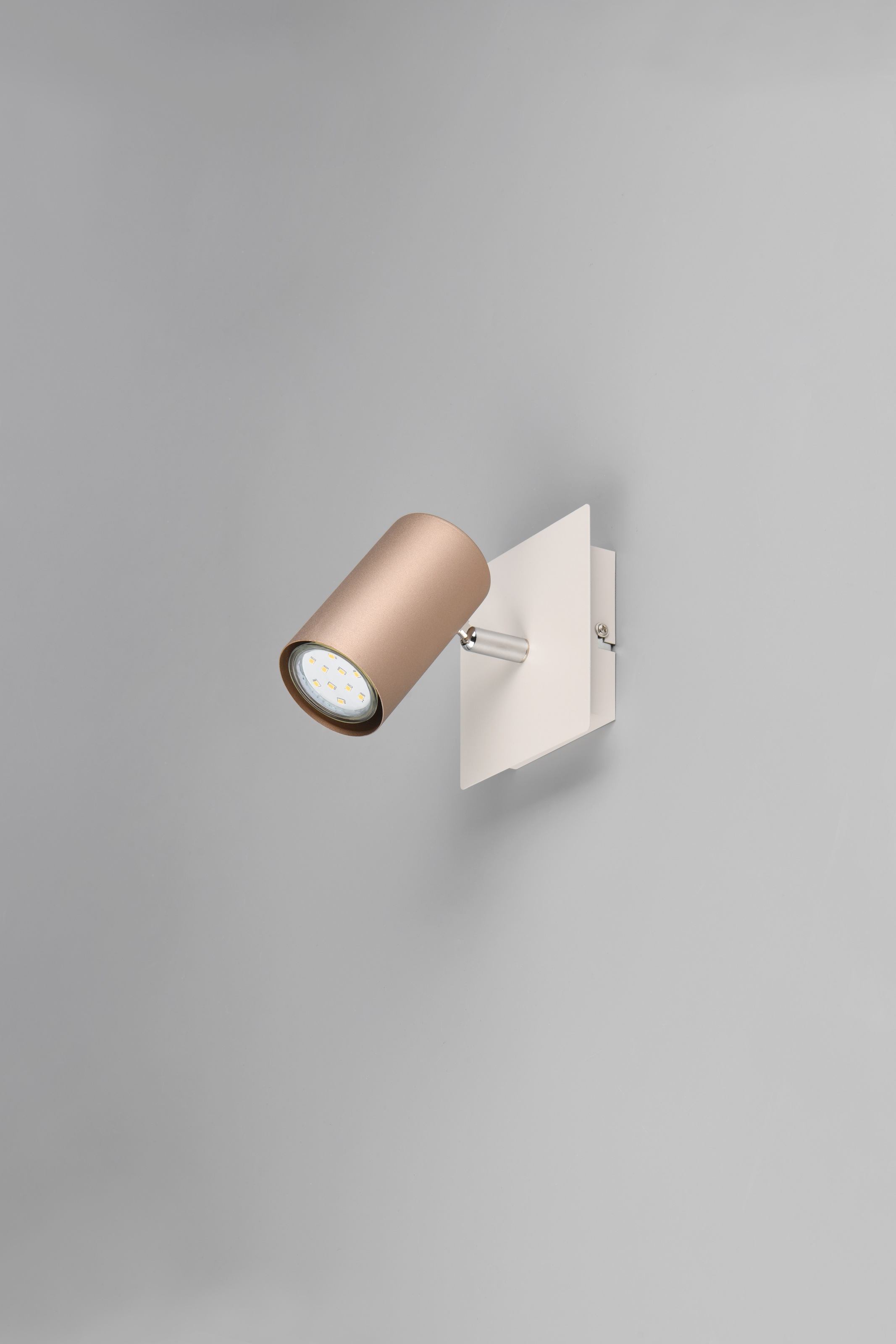 TRIO Leuchten Deckenstrahler »MARLEY, GU10 Deckenspot 1-flammig, exkl 1x GU10 max 25W, Wandspot«, 1 flammig, Leuchtmittel GU10 | Leuchtmittel wechselbar, flexibel verstellbarer Spot für Wand oder Decke, in coffee + warm grey