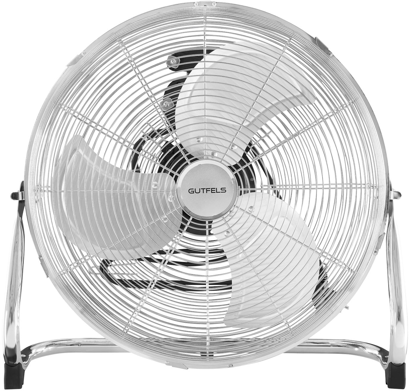 Gutfels Bodenventilator »VB 37059 ch«, Ø 50 cm, Vollmetall, 100 W Leistung, edelstahlfarben