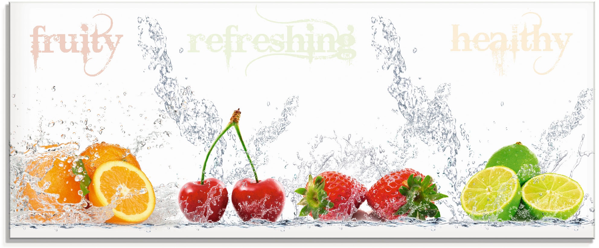 Artland Glasbild "Fruchtig erfrischend gesund Fruchtmix" Lebensmittel 1 Stk günstig online kaufen