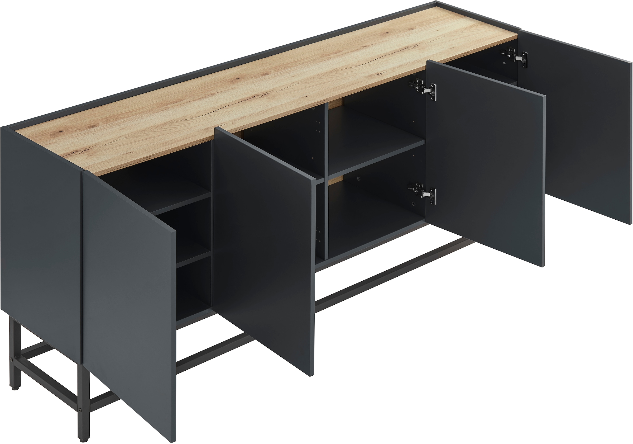 OTTO home Sideboard »Azly« pflegeleichte Melaminoberfläche, Metallgestell, ABS-Kanten