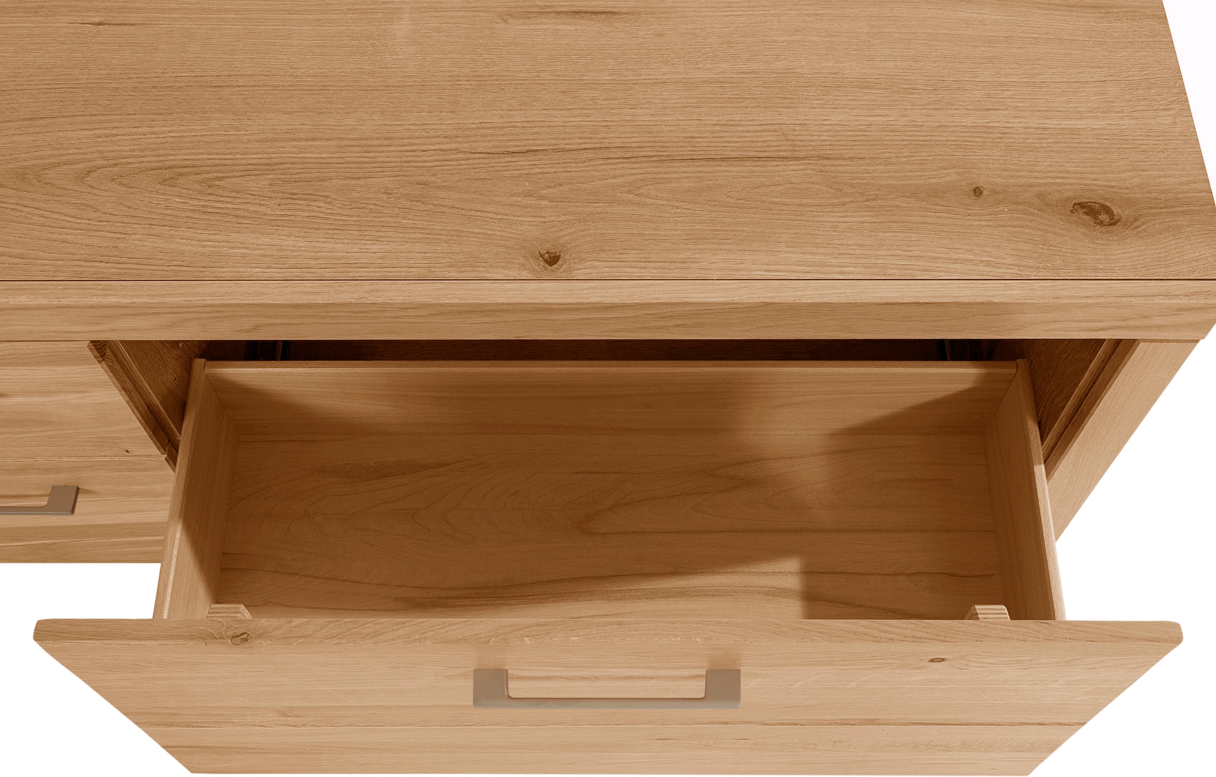 VOGL Möbelfabrik Lowboard »1237«, Massivholzfront, Breite ca. 211 cm, mit Softclose Funktion
