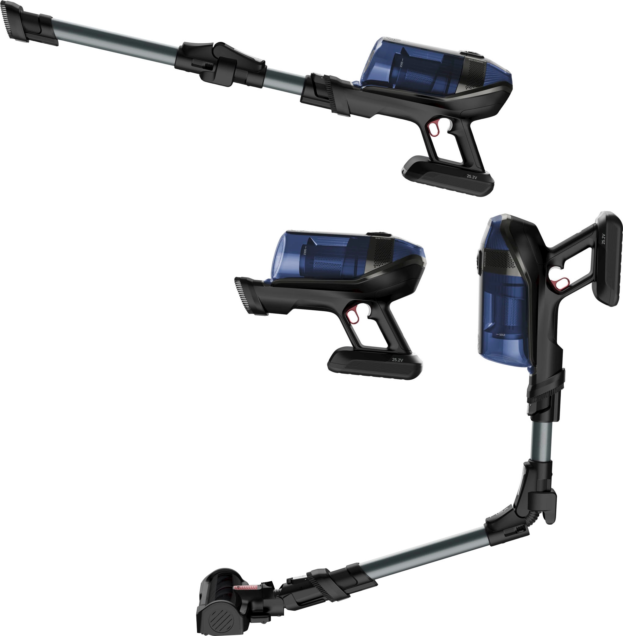 Rowenta Akku-Hand-und Stielstaubsauger »RH98C8 X-Force Flex 12.60 Aqua«, leistungsstark, Aqua Düse, hohes Fassungsvermögen, Flex-Gelenk