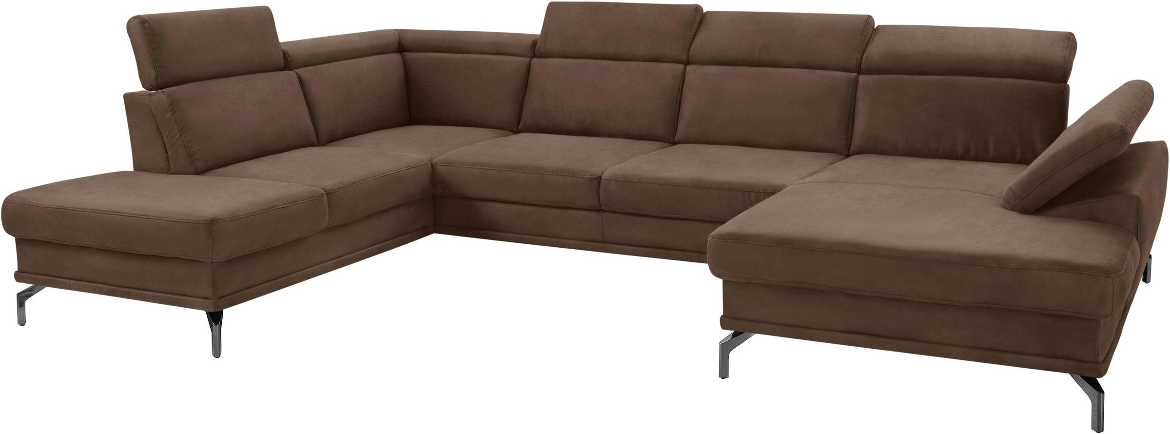 sit&more Wohnlandschaft »Scorpio U-Form«, inklusive Sitztiefenverstellung, mit Kopf- und Armteilverstellung