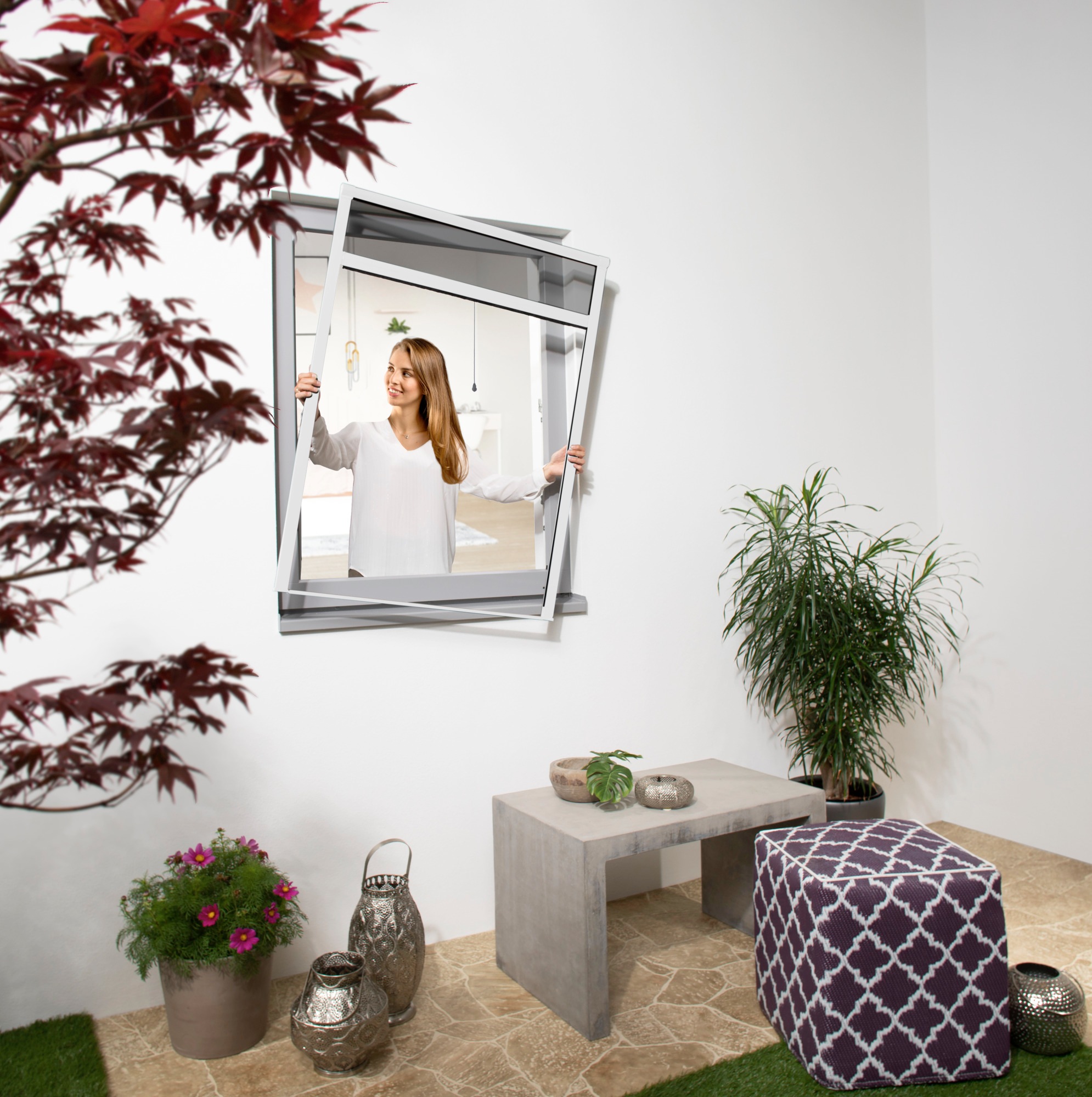 Windhager Insektenschutzrollo, transparent, Insektenschutz, BxH: 130x160 cm günstig online kaufen