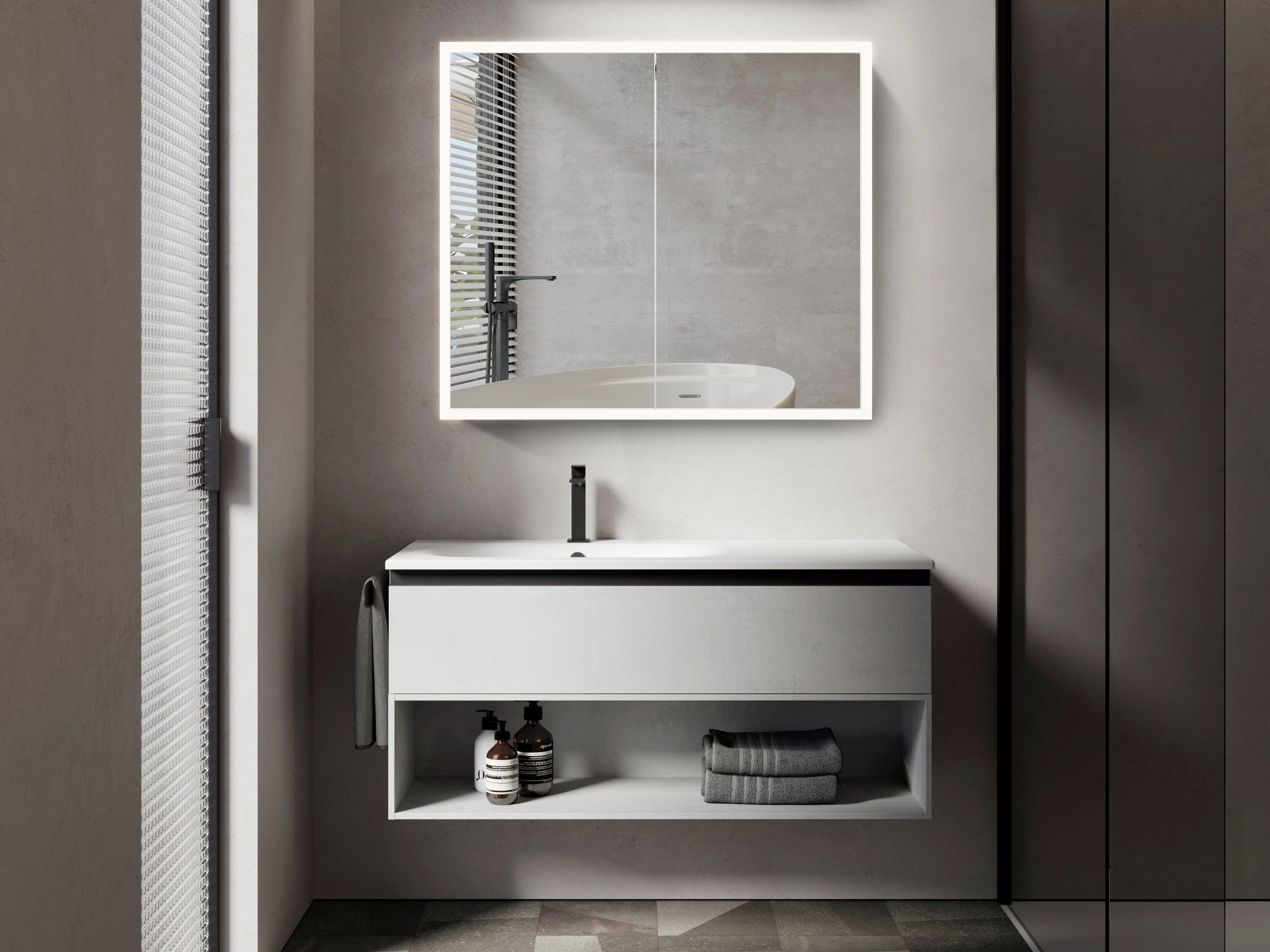 Talos Badezimmerspiegelschrank »Talos Magnus« 80x70 cm, mit austauschbarer günstig online kaufen