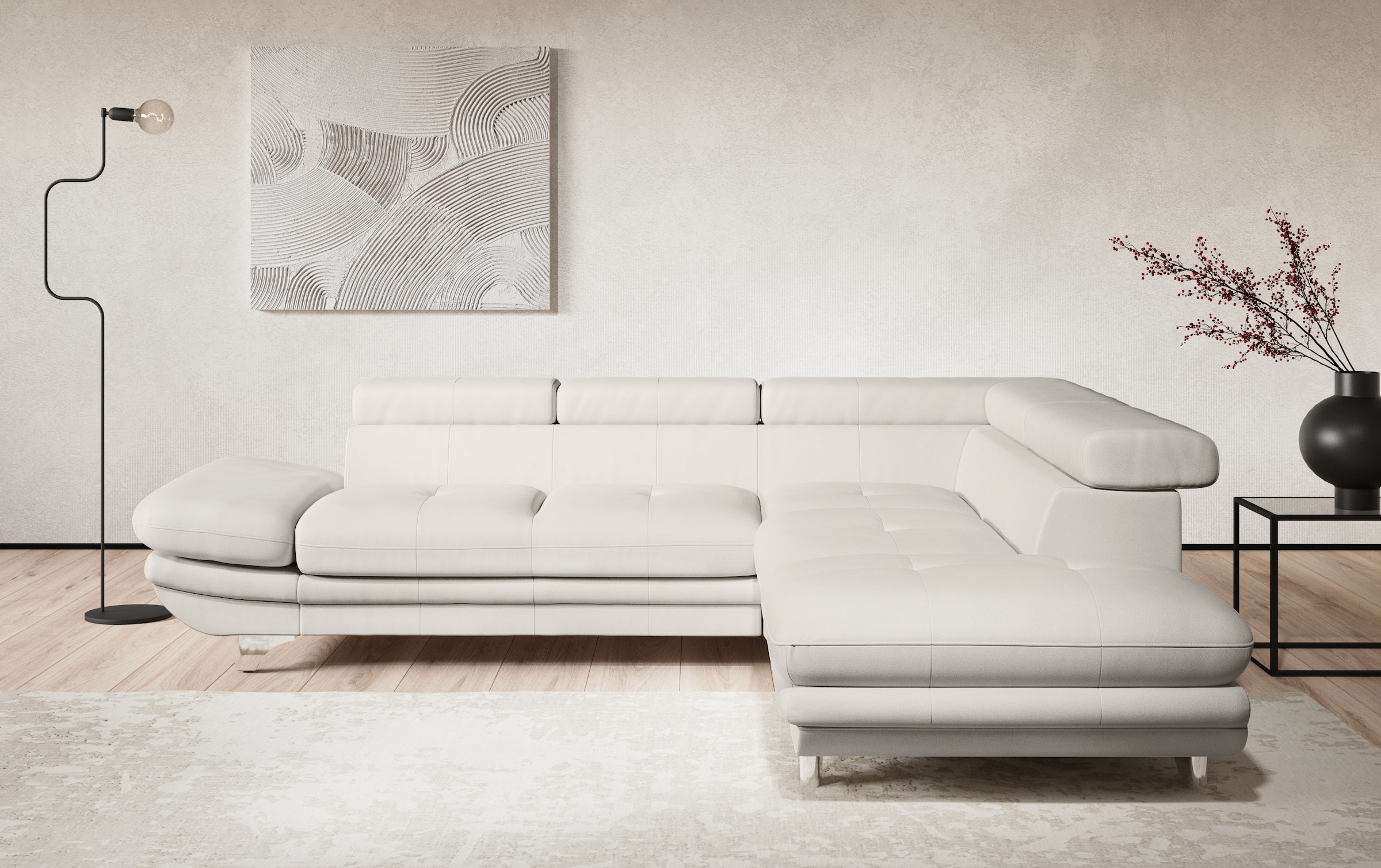 COTTA Ecksofa »Enterprise L-Form«, mit Arm- & Kopfteilverstellung, wahlweis günstig online kaufen