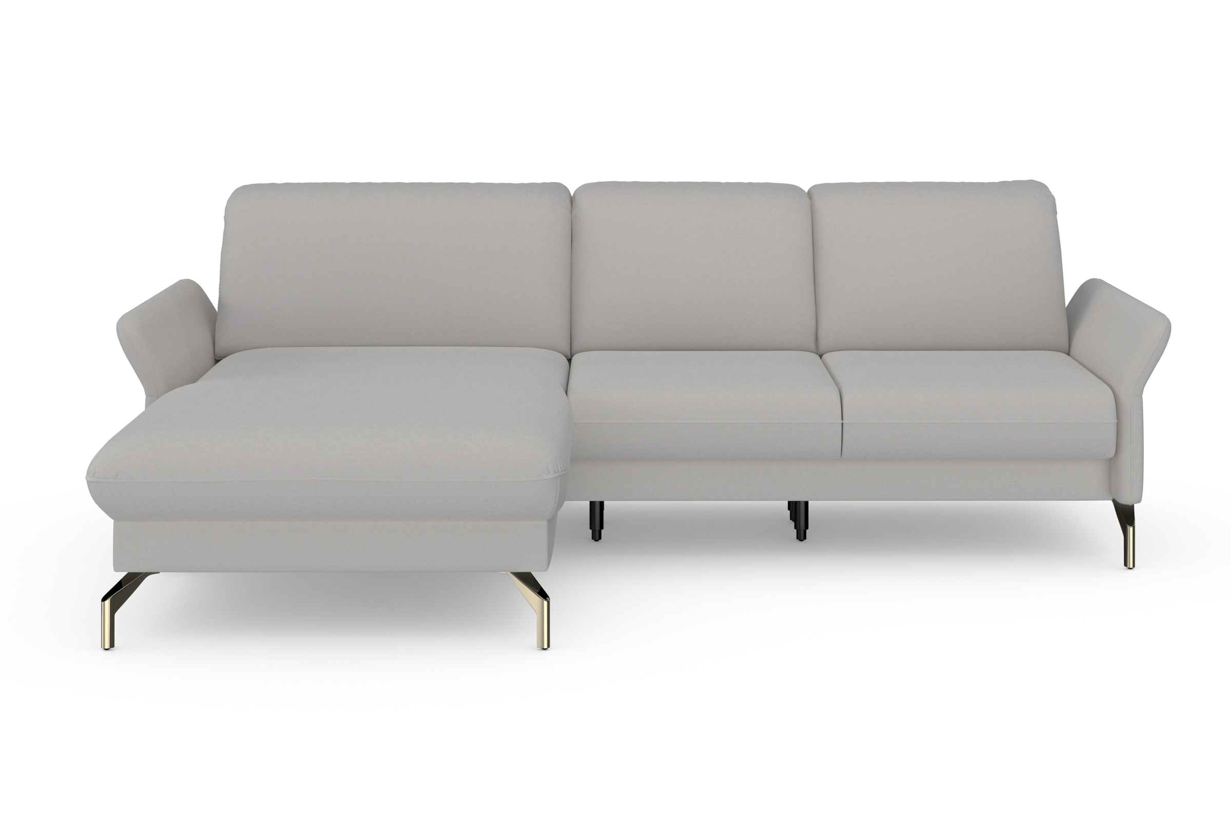 sit&more Ecksofa »Fashion L-Form«, wahlweise mit Kopfteilverstellung, Vorziehsitz, motorisch, Nickelfüße