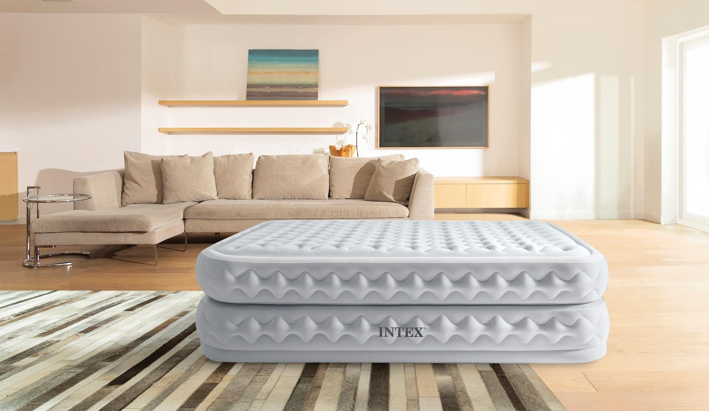 Intex Luftbett »DURA-BEAM® Supreme Air-FlowÃ¢ Airbed«, (Set, 2 tlg., mit Transporttasche)