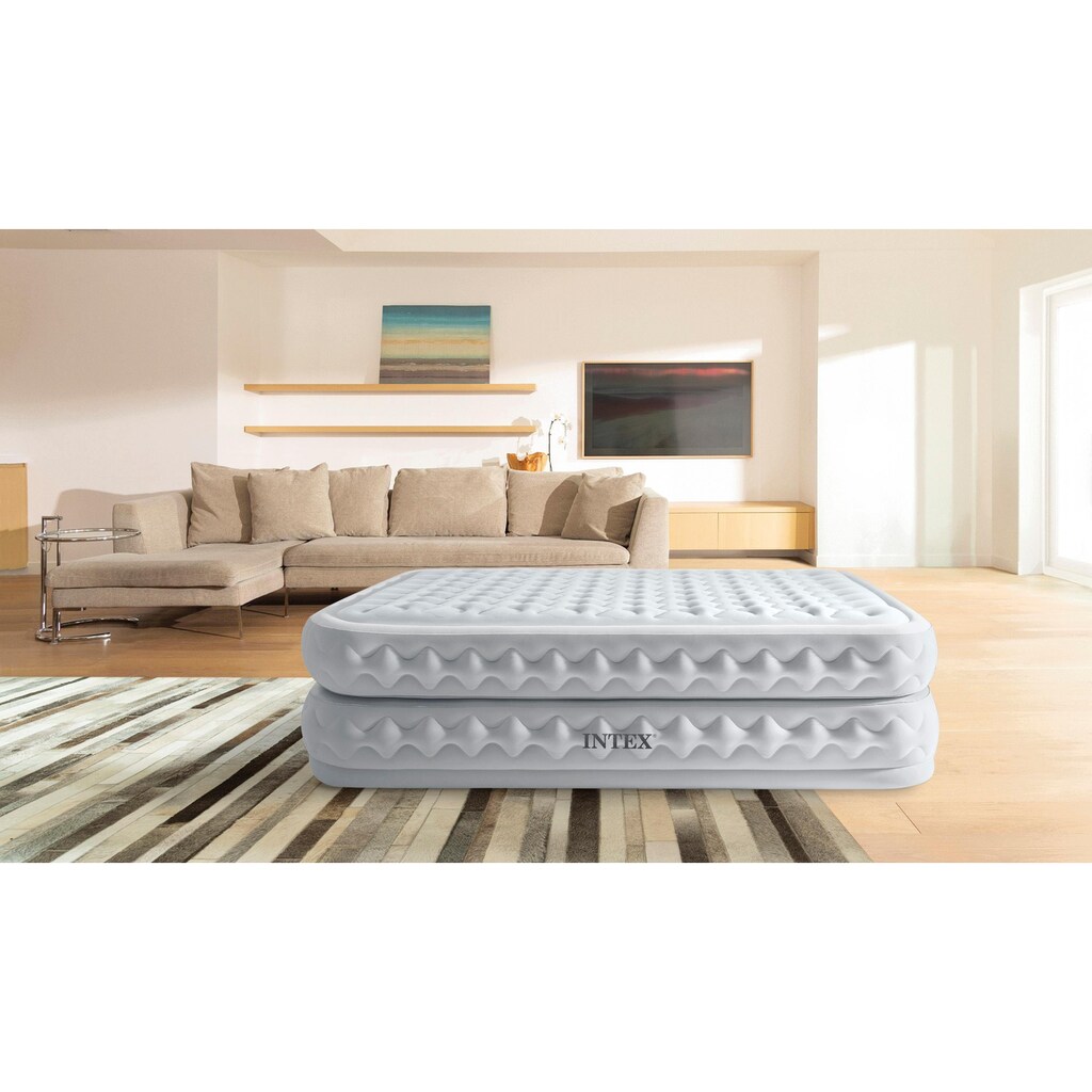 Intex Luftbett »DURA-BEAM® Supreme Air-Flowâ„¢Airbed«, (Set, 2, mit Transporttasche)