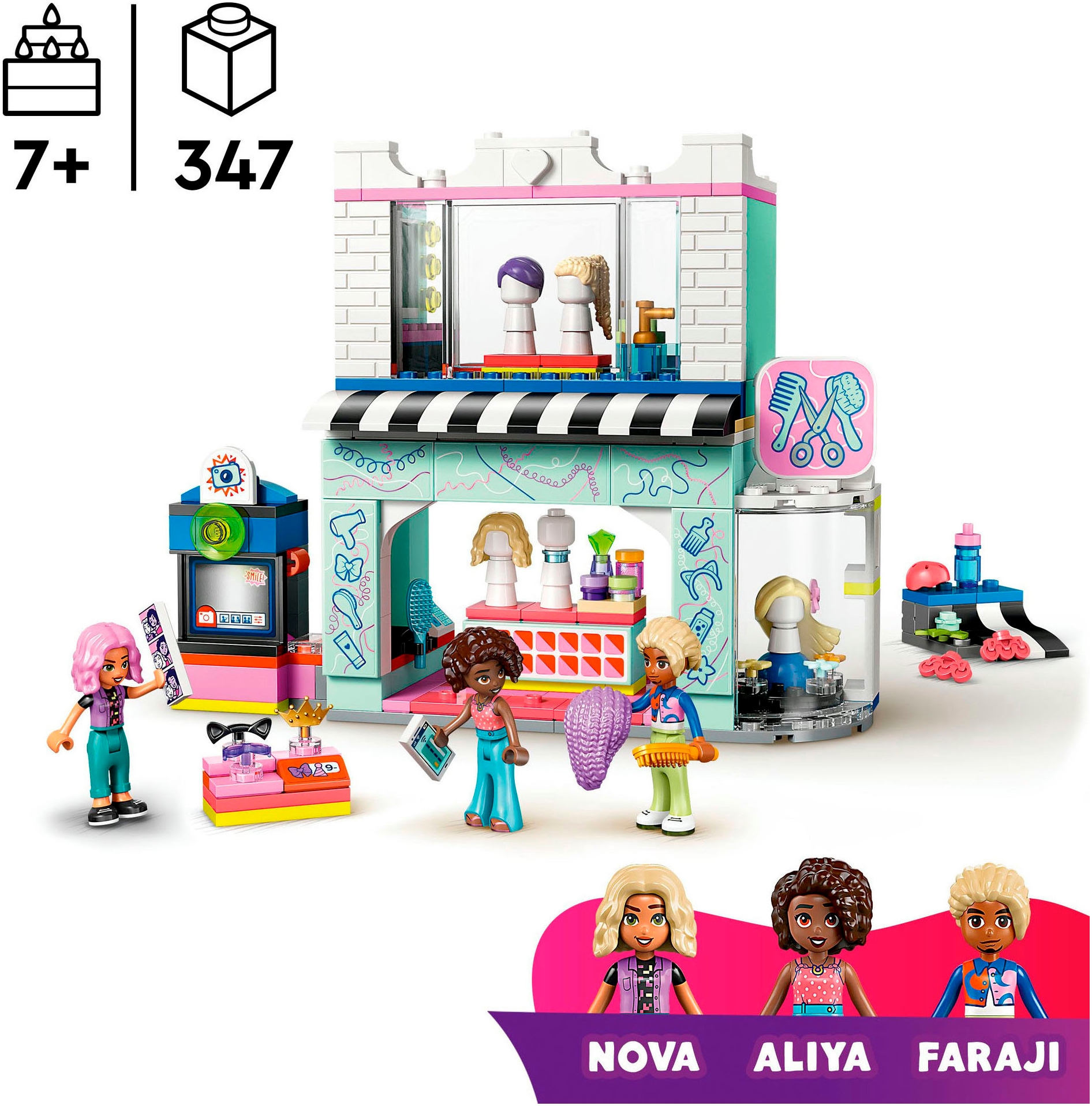LEGO® Konstruktionsspielsteine »Friseursalon (42662), LEGO Friends«, (347 St.), Made in Europe