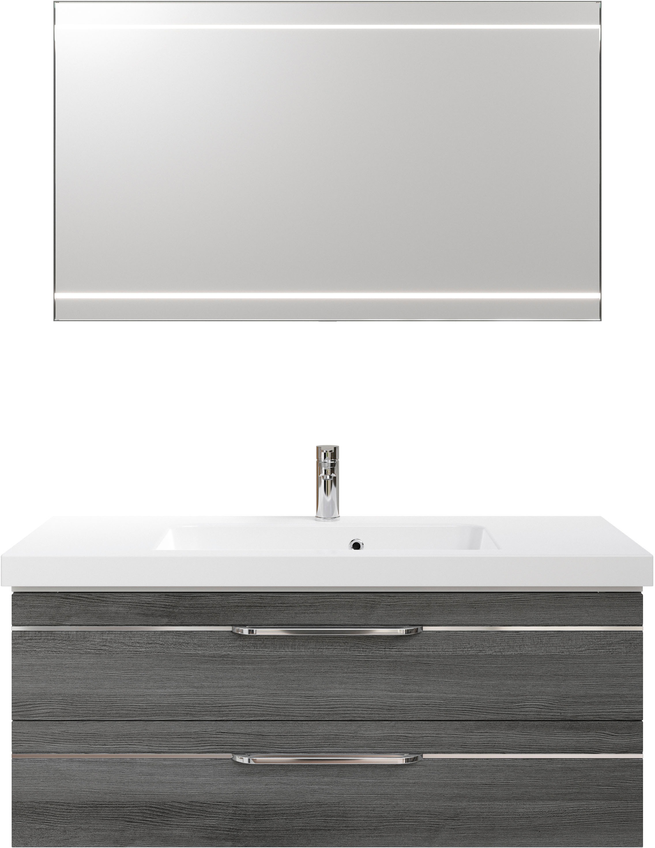 Saphir Badmöbel-Set »Balto 2-teilig Mineralmarmor-Waschtisch mit LED-Spiege günstig online kaufen
