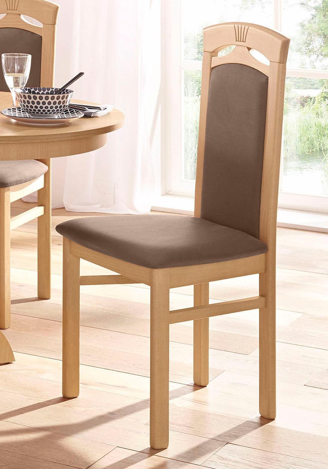 Home affaire Esszimmerstuhl »Anthony«, (Set), 2 St., Microfaser, Holzstuhl günstig online kaufen
