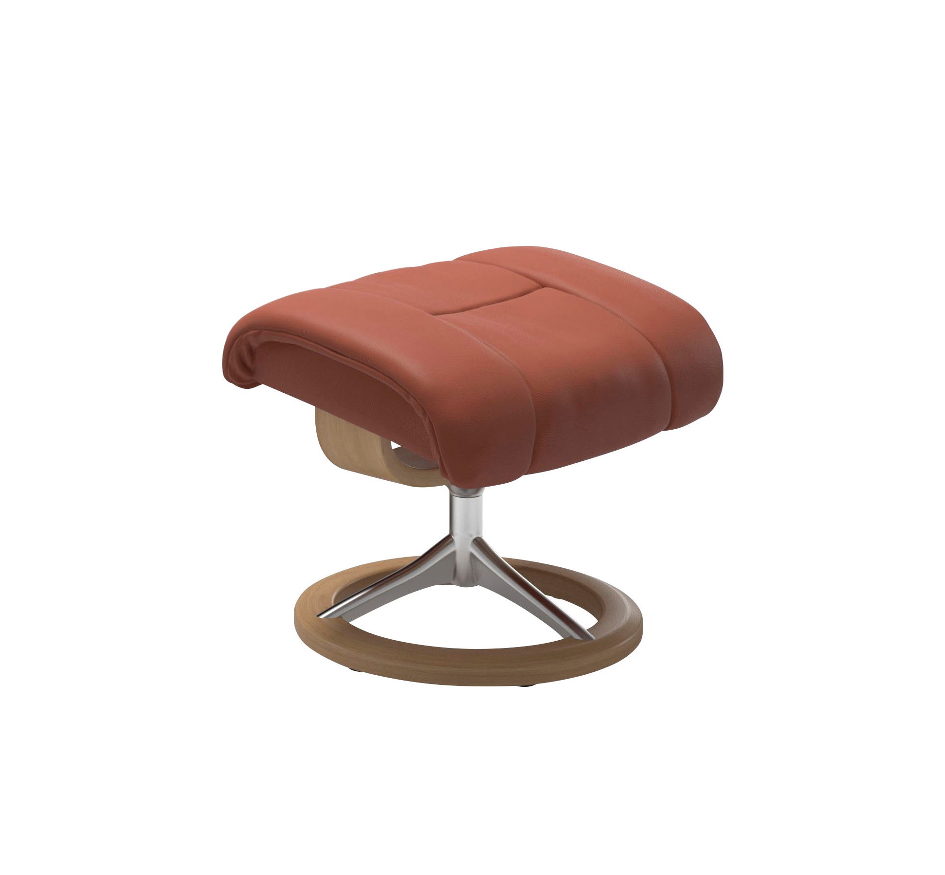 Stressless® Relaxsessel »Reno«, (Set, Relaxsessel mit Hocker), mit Hocker, mit Signature Base, Größe S, M & L, Gestell Eiche