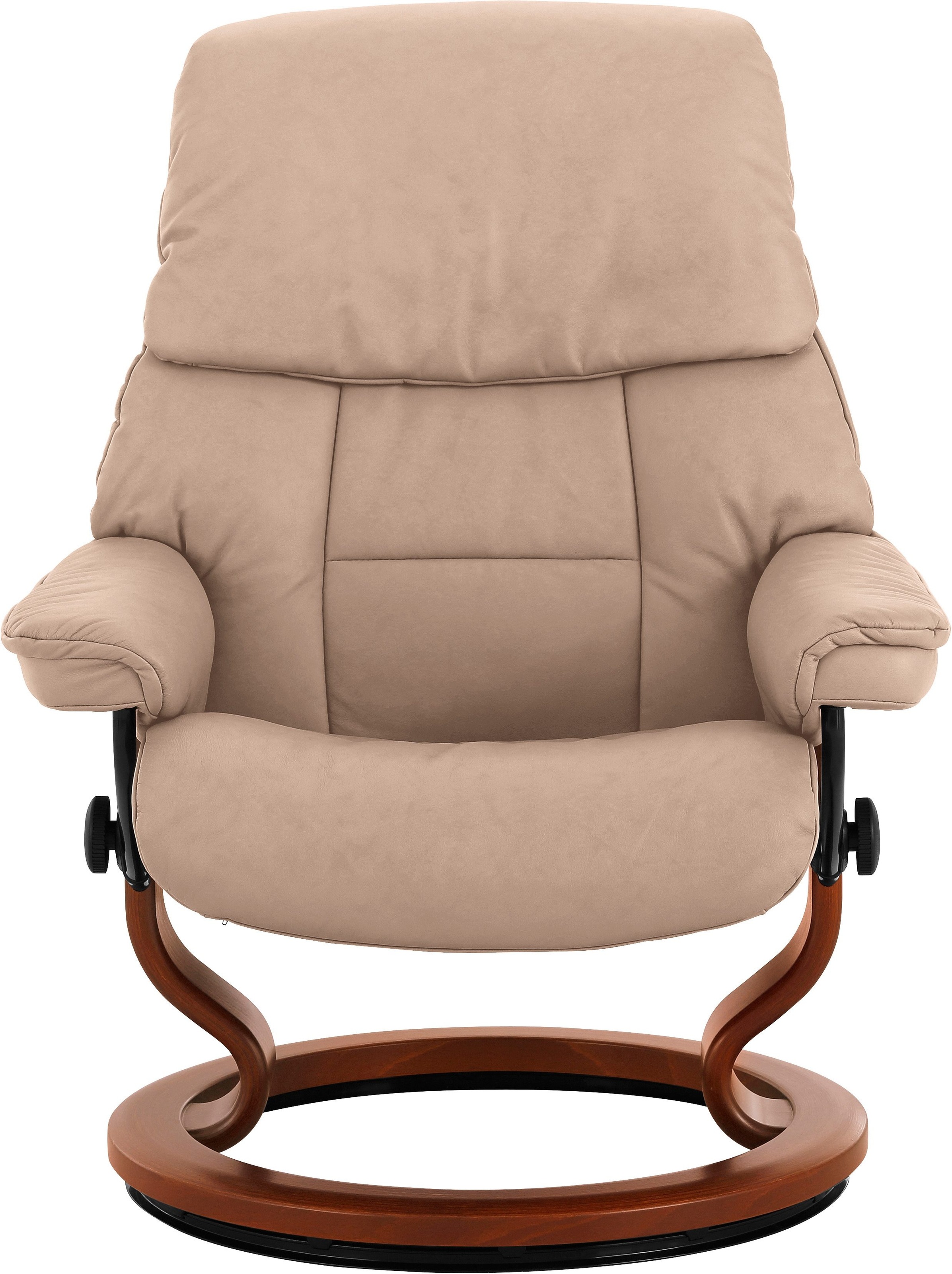 Stressless® Relaxsessel »Ruby«, (Set, Relaxsessel mit Hocker), mit Classic Base, Größe S, Gestell Eiche, Wenge, Braun & Schwarz