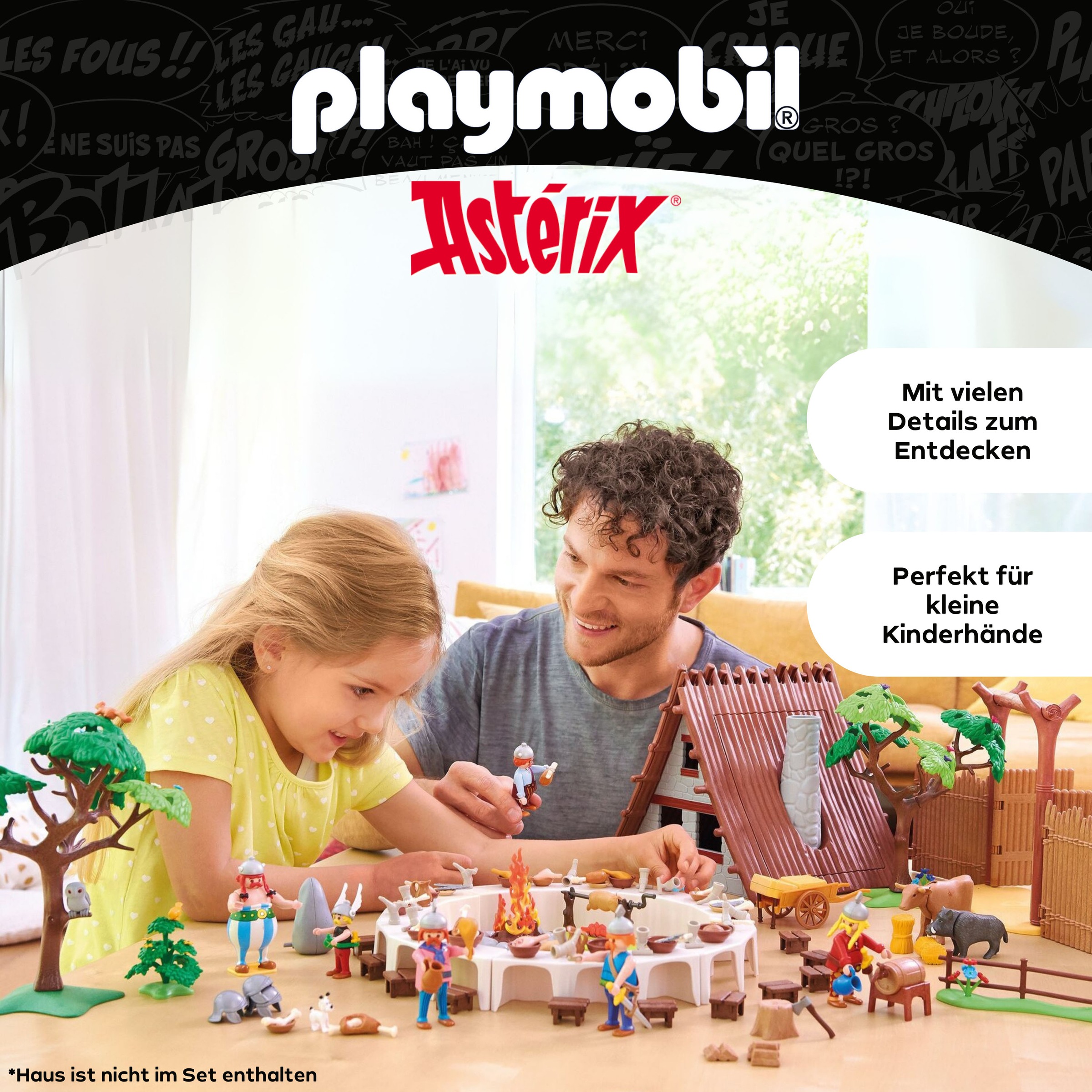 Playmobil® Konstruktions-Spielset »Asterix: Das Dorfbankett (71827), Playmobil Asterix«, (159 St.), Made in Europe