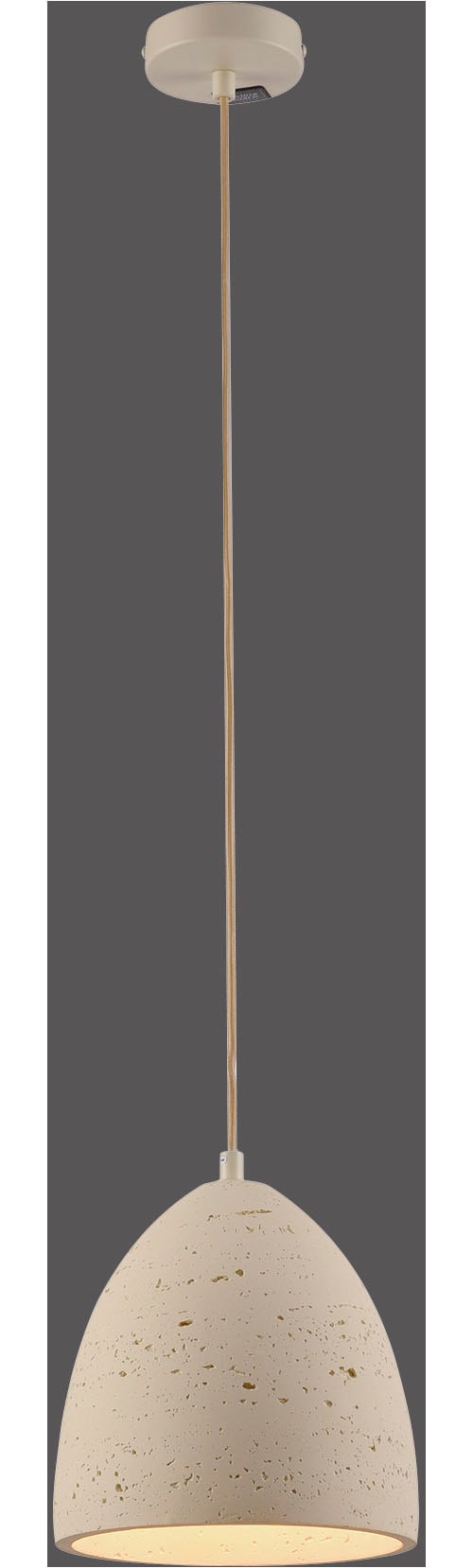 SCHÖNER WOHNEN-Kollektion LED Pendelleuchte »TRAVENTA« E27 1 Stk. SCHÖNER WOHNEN Kollektion, Travertinoptik, Downlight