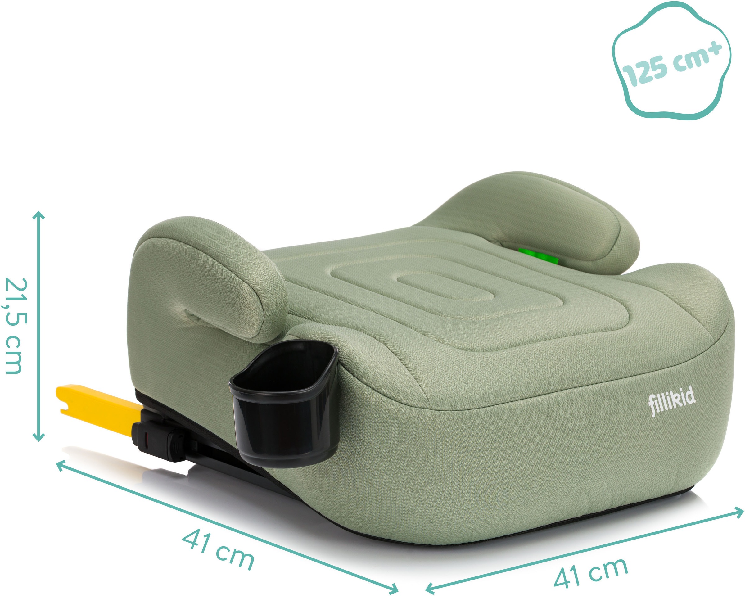 Fillikid Kindersitzerhöhung »Flip Deluxe, Auto mit verstellbarem Iso-Fix« mit Flaschenhalter