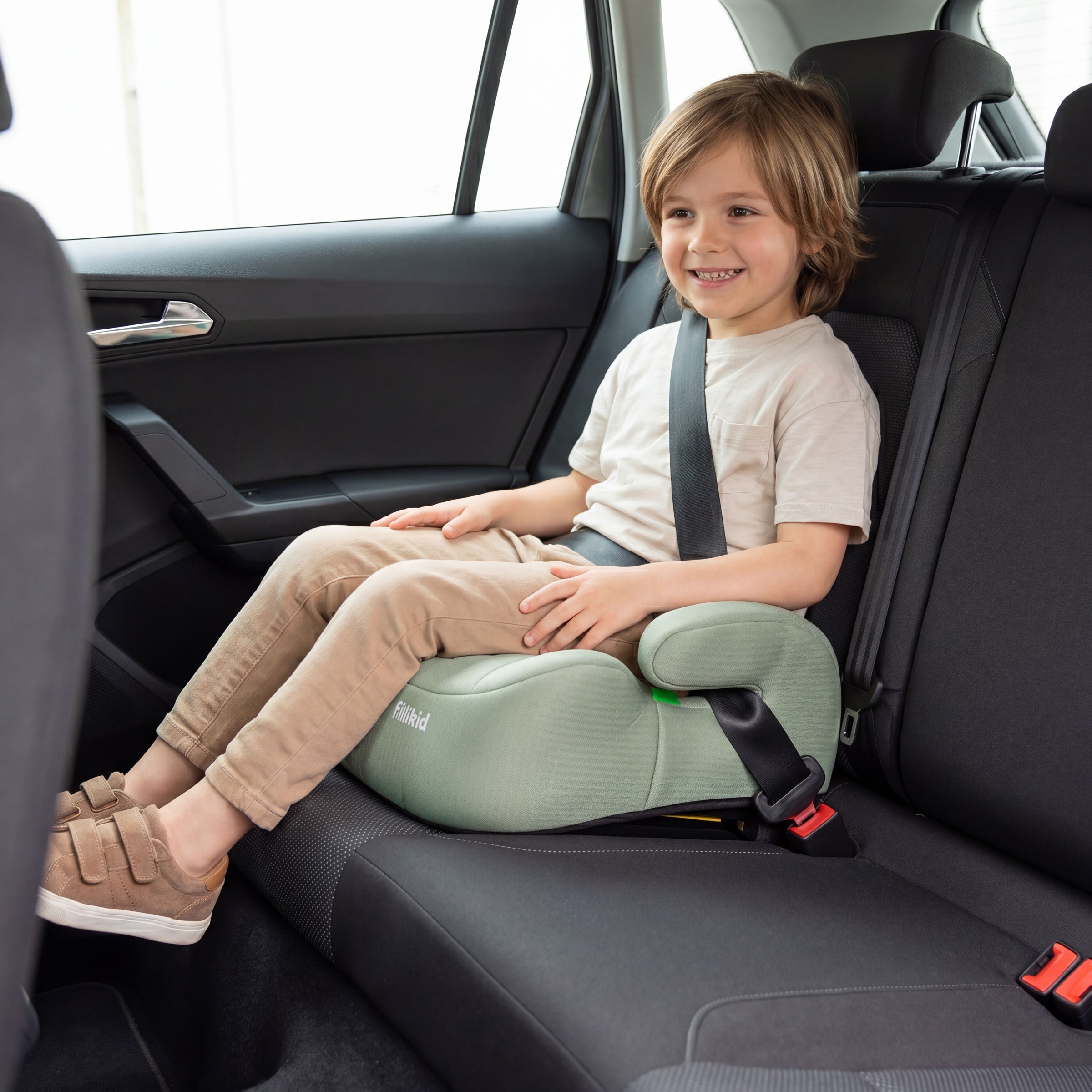 Fillikid Kindersitzerhöhung »Flip Deluxe, Auto mit verstellbarem Iso-Fix« mit Flaschenhalter