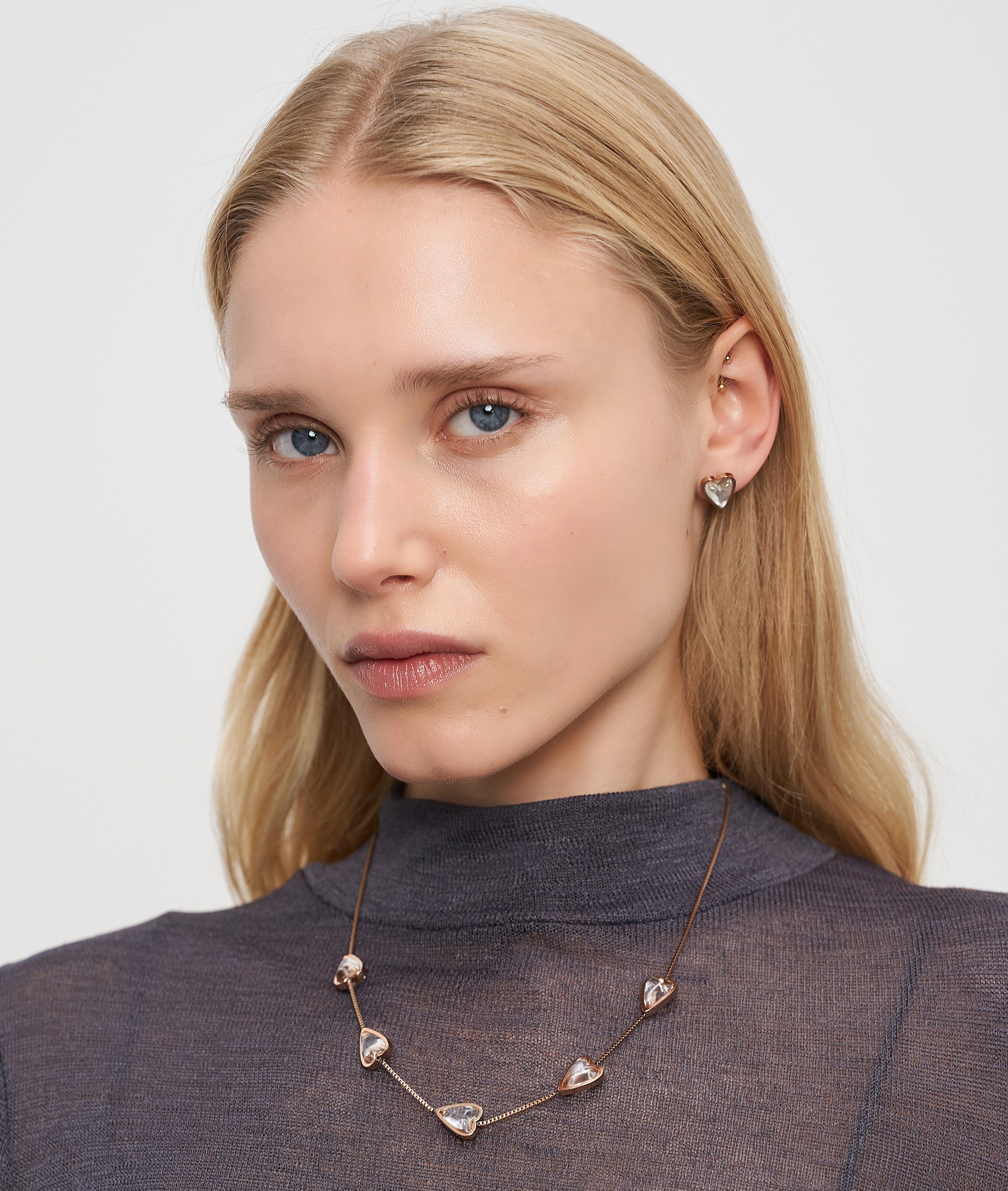 Liebeskind Berlin Edelstahlkette »Schmuck Geschenk Halskette Glass Heart« mit Glasstein