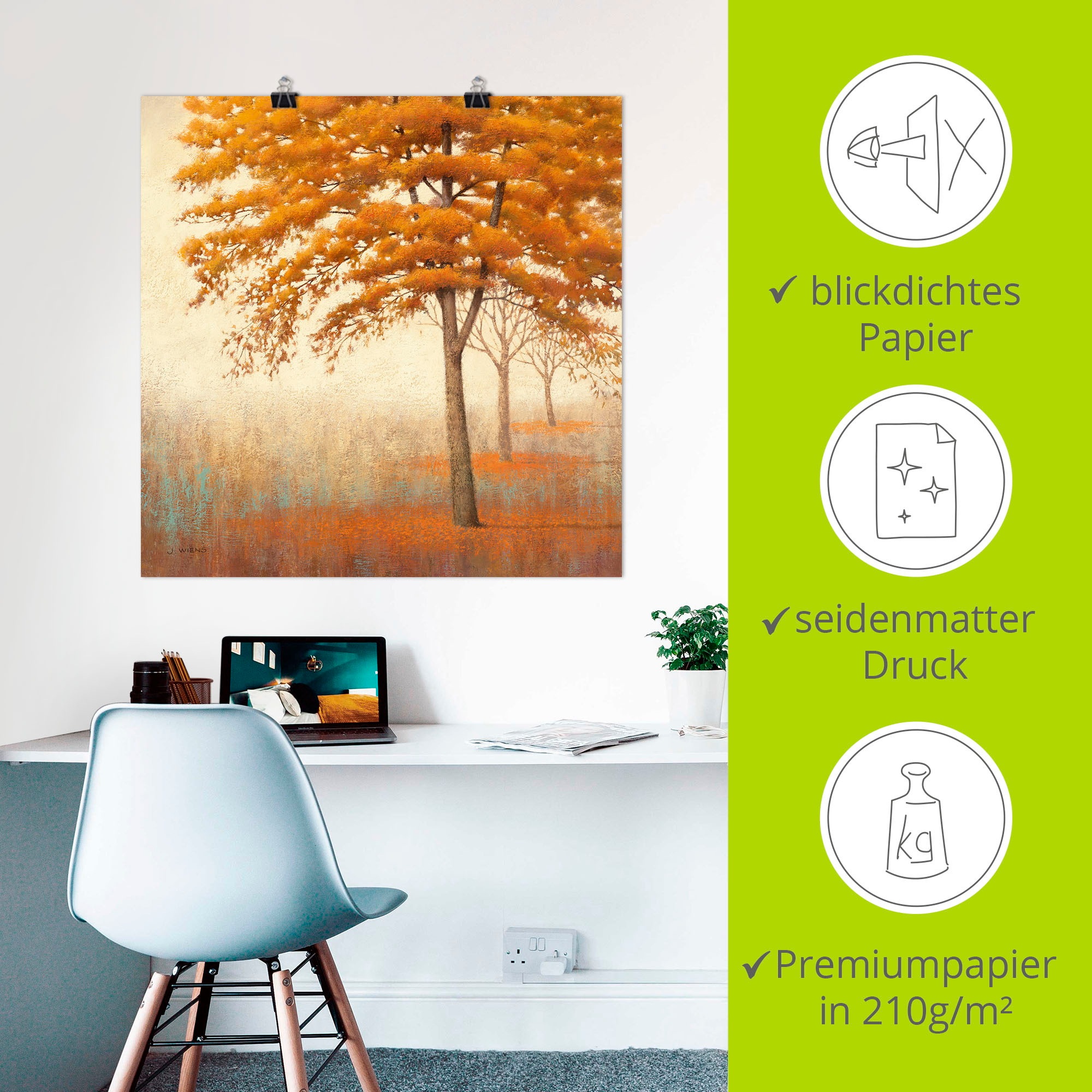 Artland Wandbild »Herbst Baum I«, Bäume, (1 St.), als Leinwandbild, Poster in verschied. Größen